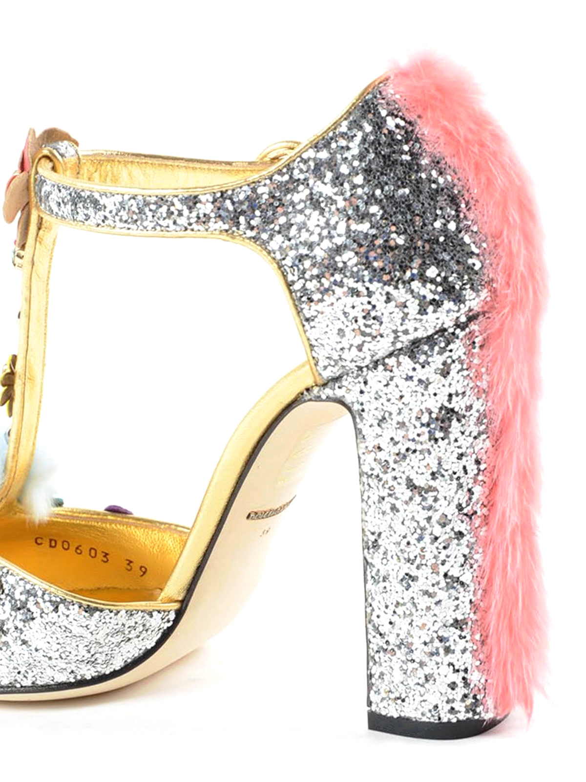 Court shoes Dolce & Gabbana - Glittered fluffy Mary Jane - CD0603A8I128H957