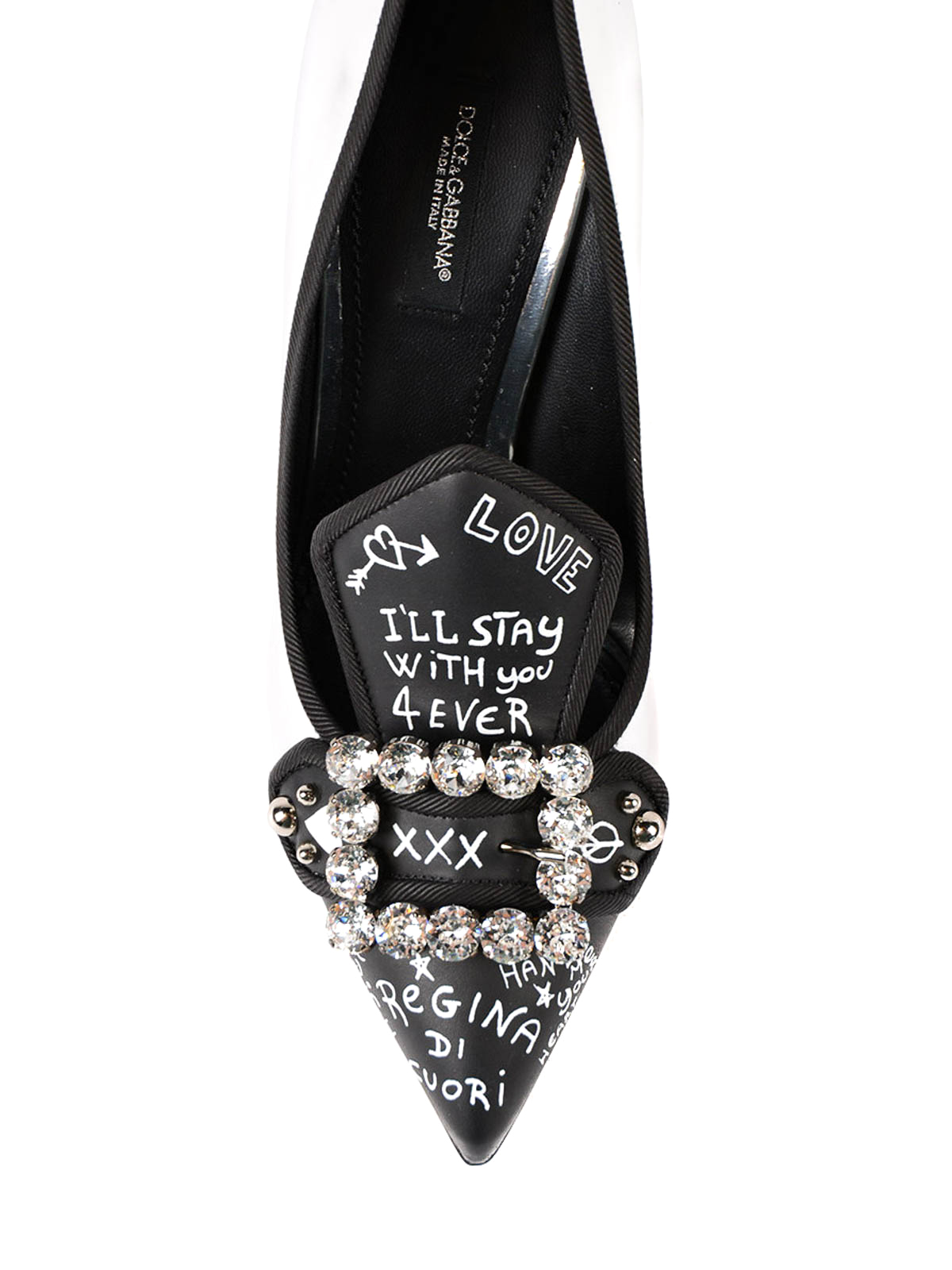 Court shoes Dolce & Gabbana - Jewel pumps with writings - CD0935AM948HNF57
