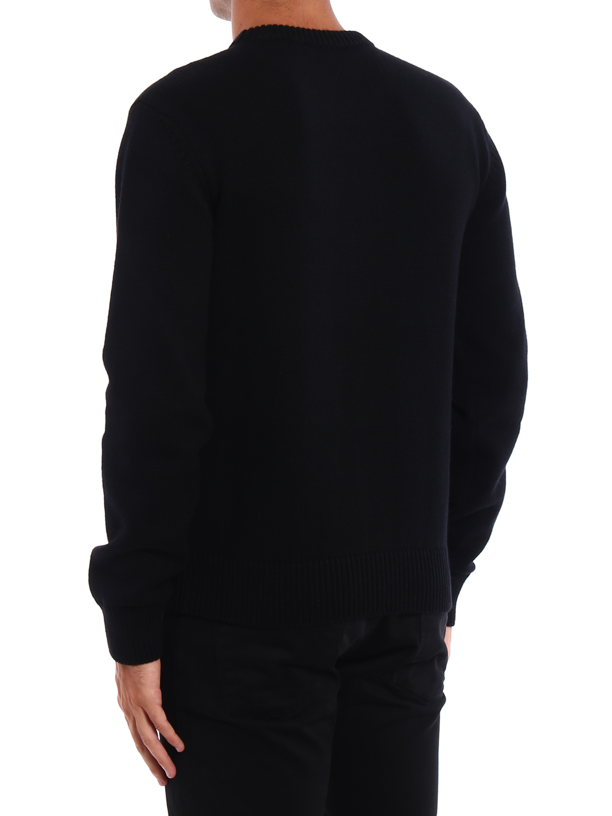 Crew necks Dolce & Gabbana - King intarsia cashmere sweater 