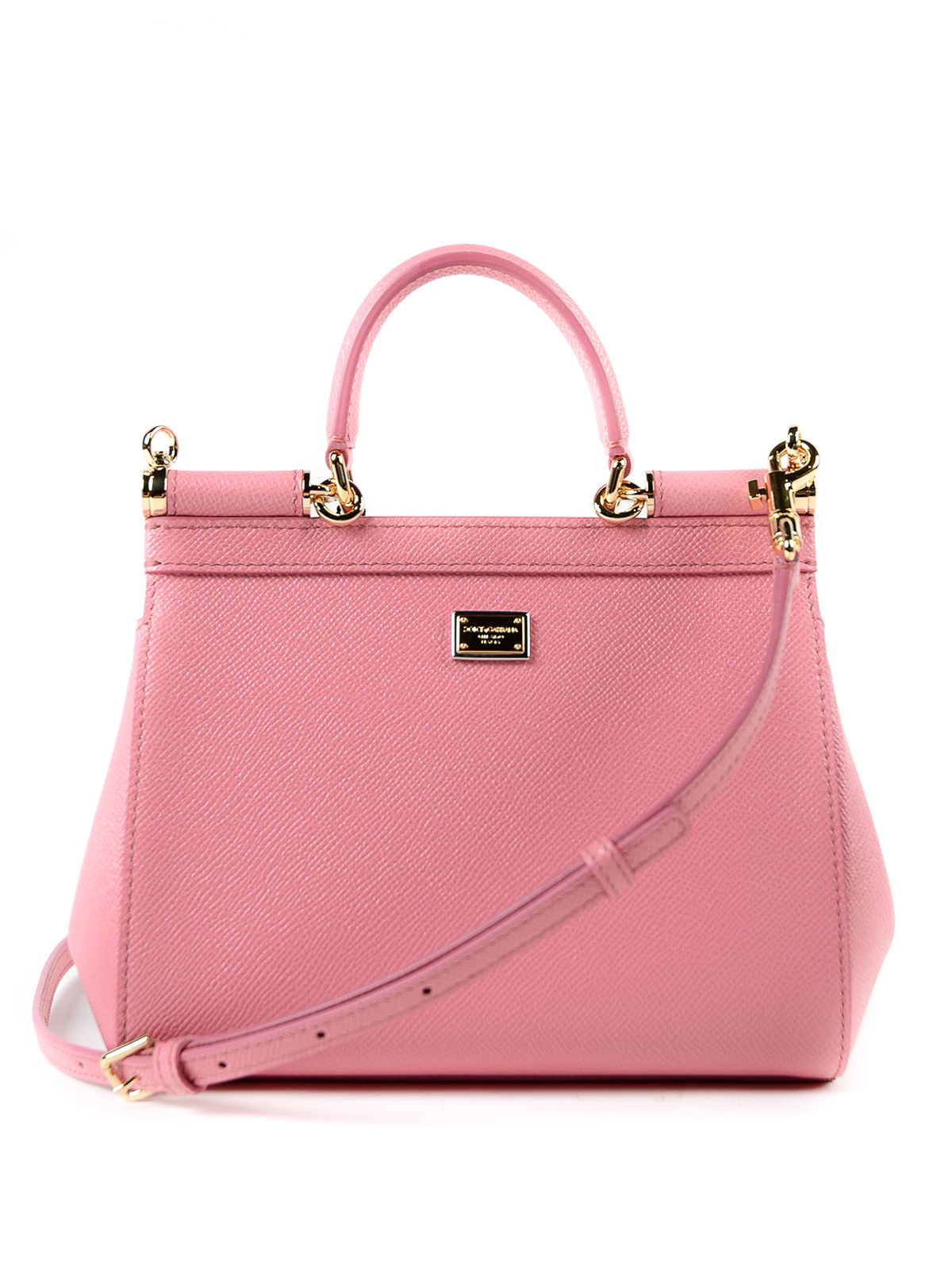 Cross body bags Dolce & Gabbana - Sicily Love small pink leather bag -  BB6003AS4998H401