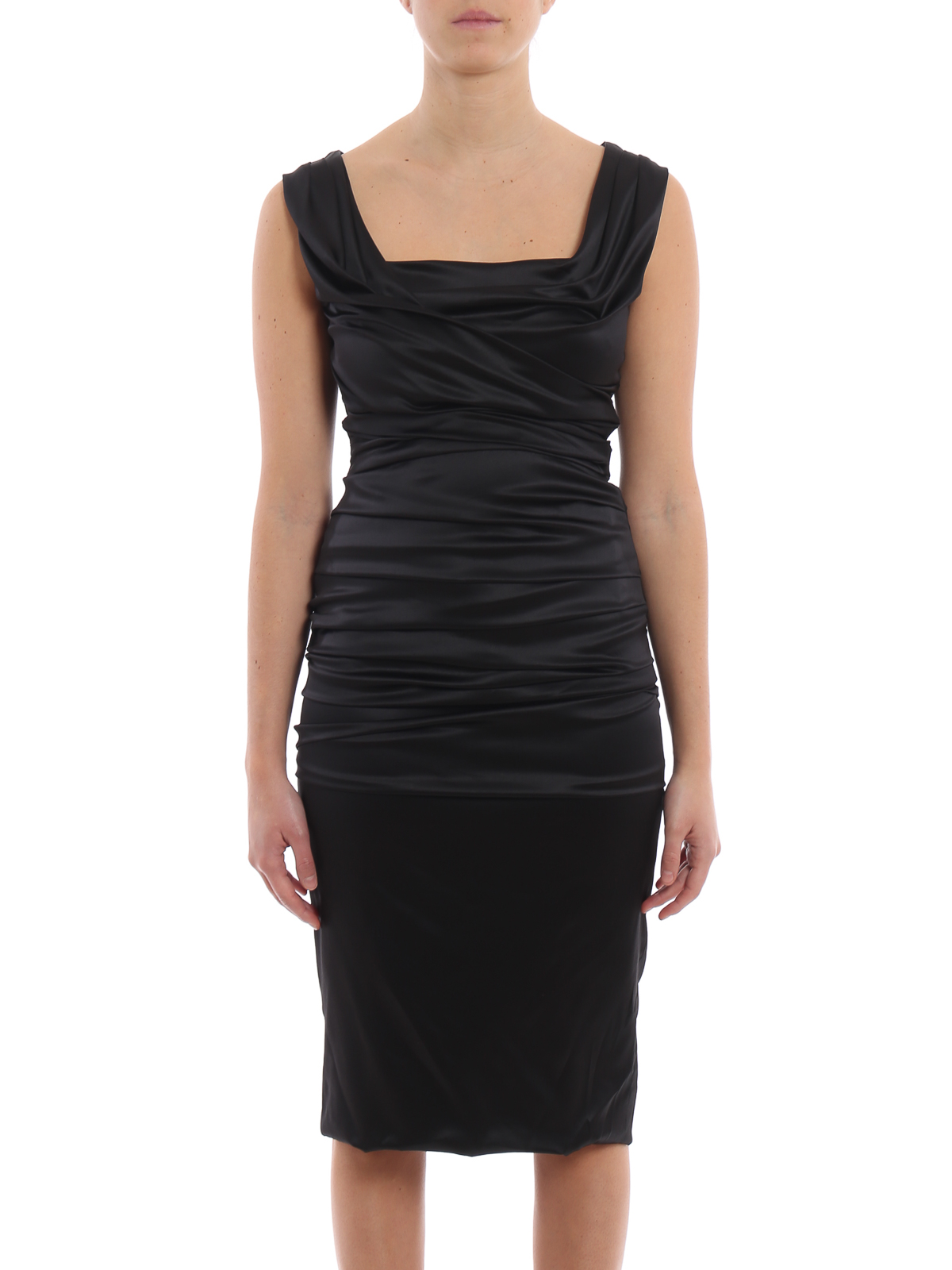 Abito da seraDolce & Gabbana in Seta di colore Nero Donna Abbigliamento da Abiti da Abiti eleganti e da sera 