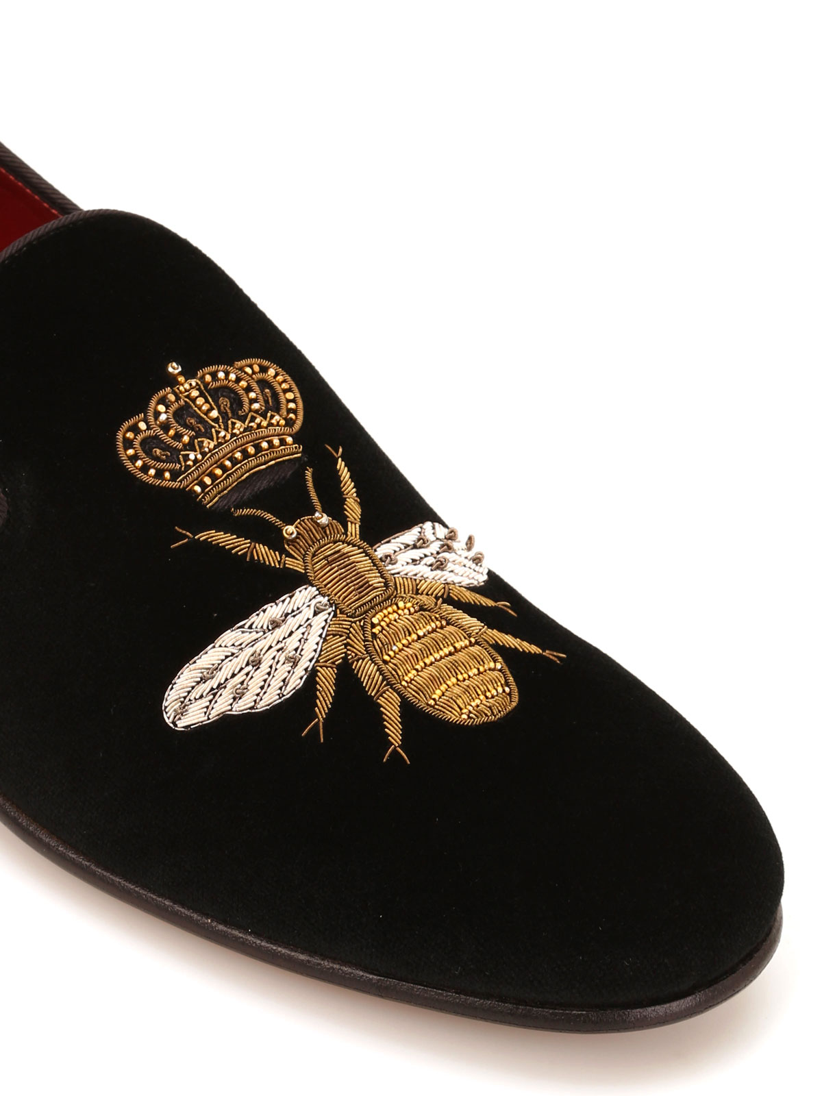 Loafers & Slippers Dolce & Gabbana - Milano embroidered velvet slippers -  A50001AD4868R748
