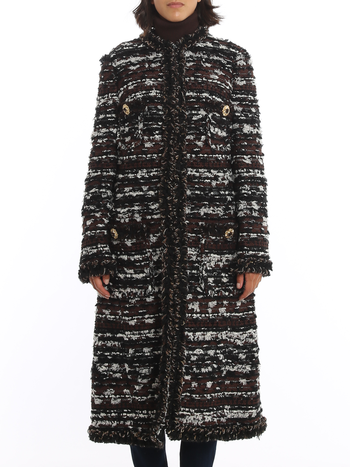 Dolce & Gabbana - Tweed coat - long coats - F0AF5ZFMMGBS8030 | iKRIX.com
