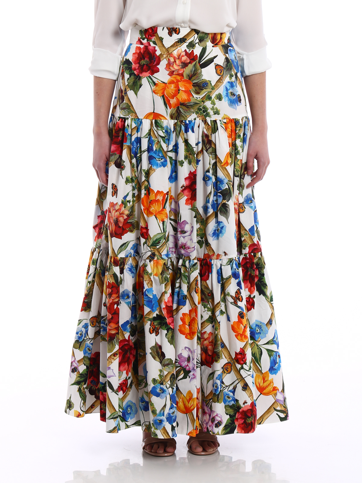 dolce gabbana floral skirt
