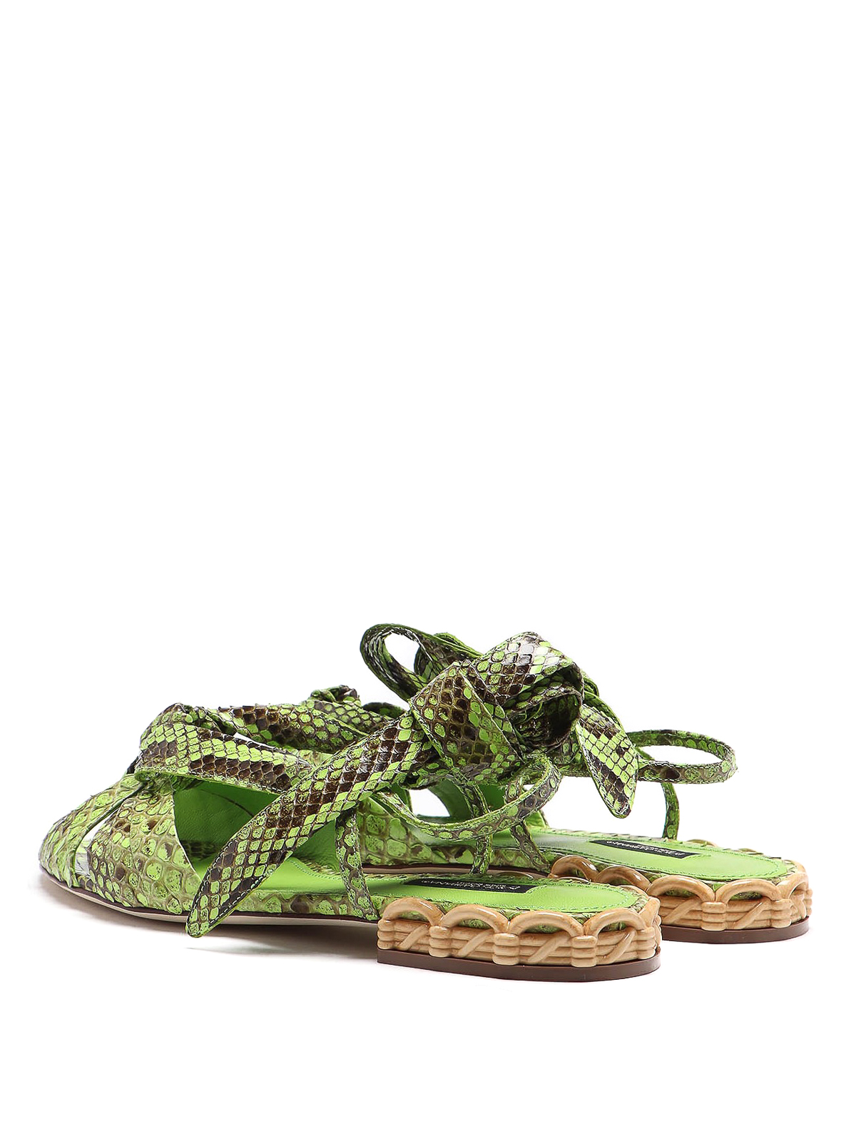 Sandals Dolce & Gabbana - Python print leather sandals - CQ0403A20438H579