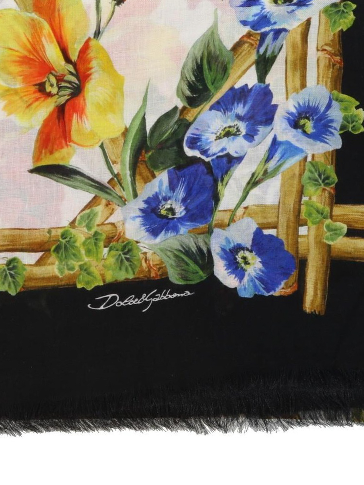 floral cashmere scarf