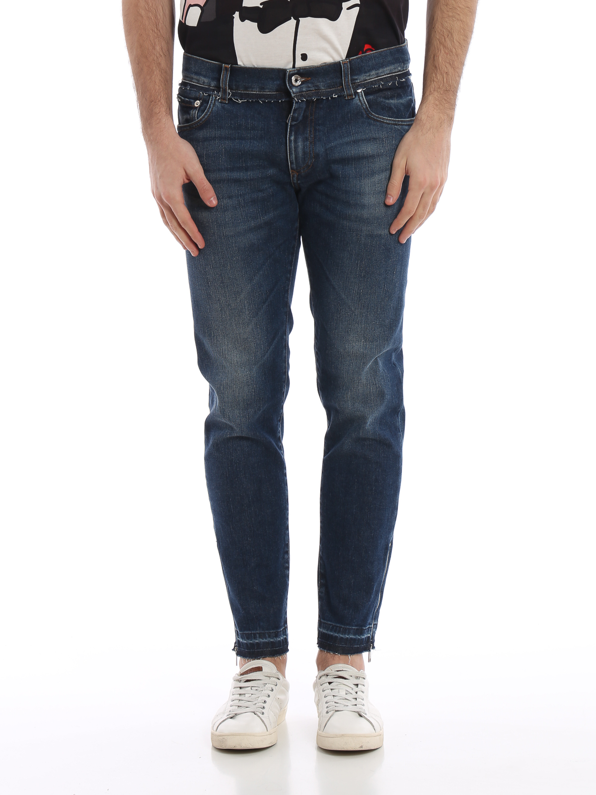 Skinny jeans Dolce & Gabbana - Skinny fit cotton stretch jeans with patch -  GYOBLZG8AV8S9001