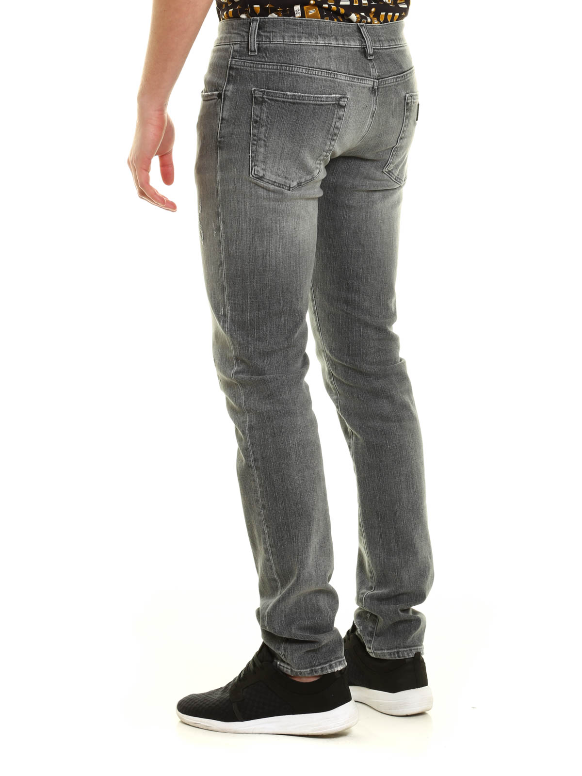 thuis Samenpersen gisteren Straight leg jeans Dolce & Gabbana - Fake scraping denim jeans -  G6XOLDG8U55S9001