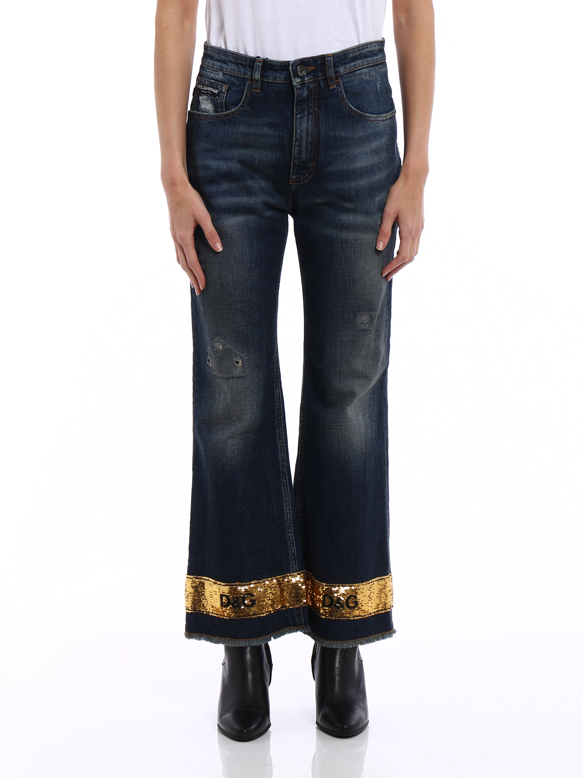 gold sequin jeans
