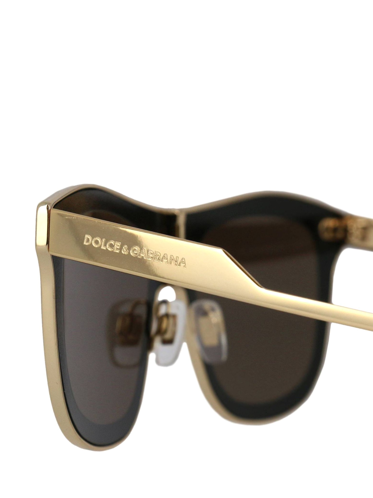 Sunglasses Dolce & Gabbana - Brown mirror bronze lens metal sunglasses -  DG217402F9