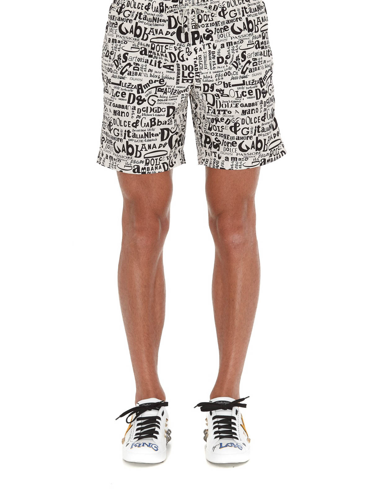 Swim shorts & swimming trunks Dolce & Gabbana - Logo print swim shorts -  M4A13THSMLUHA2ES
