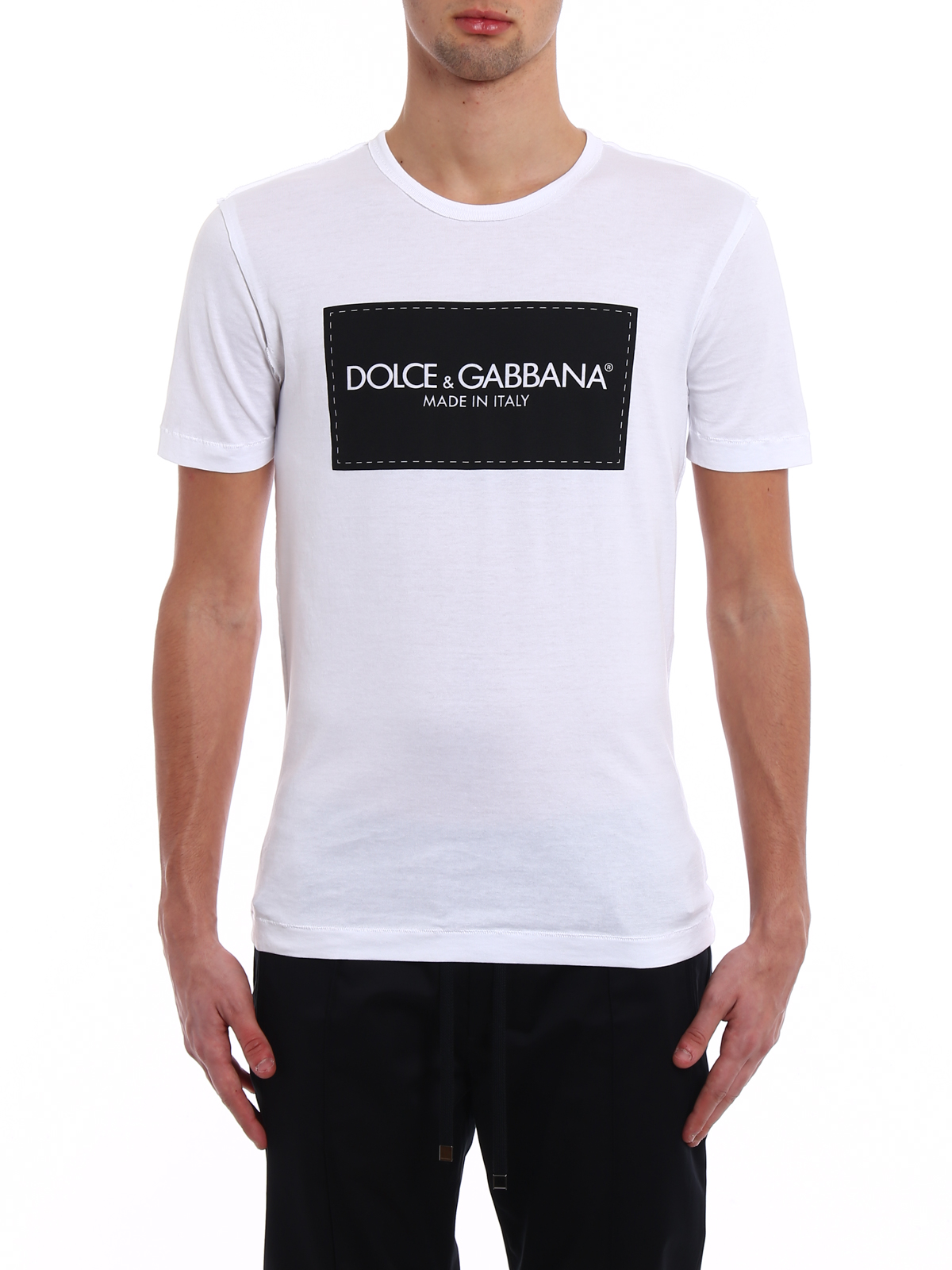 T-shirts Dolce & Gabbana - D&G label print T-shirt - G8IG9TFH7EBHWL87