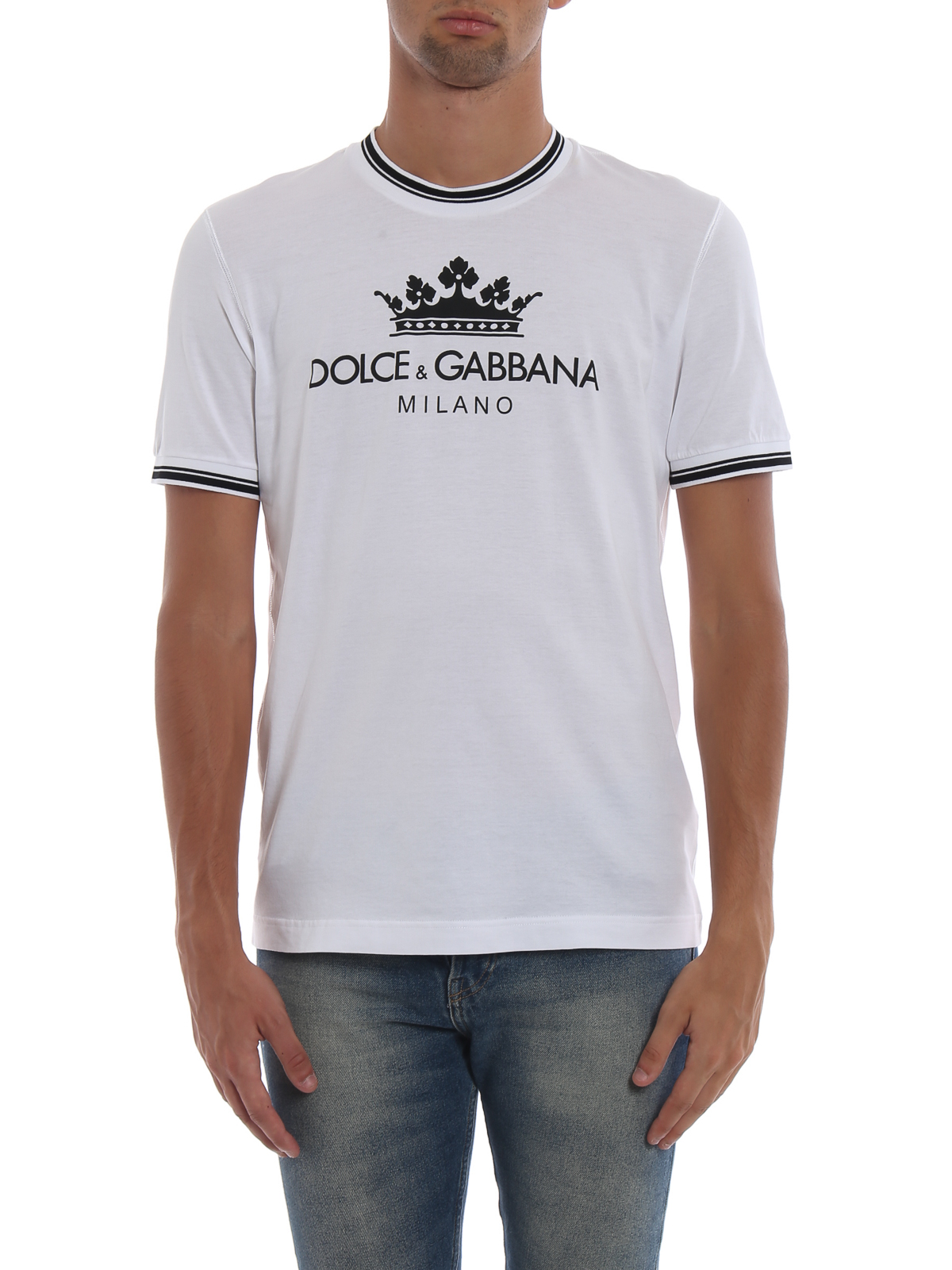 T-shirts Dolce & Gabbana - #DGMILLENNIALS printed white cotton Tee ...