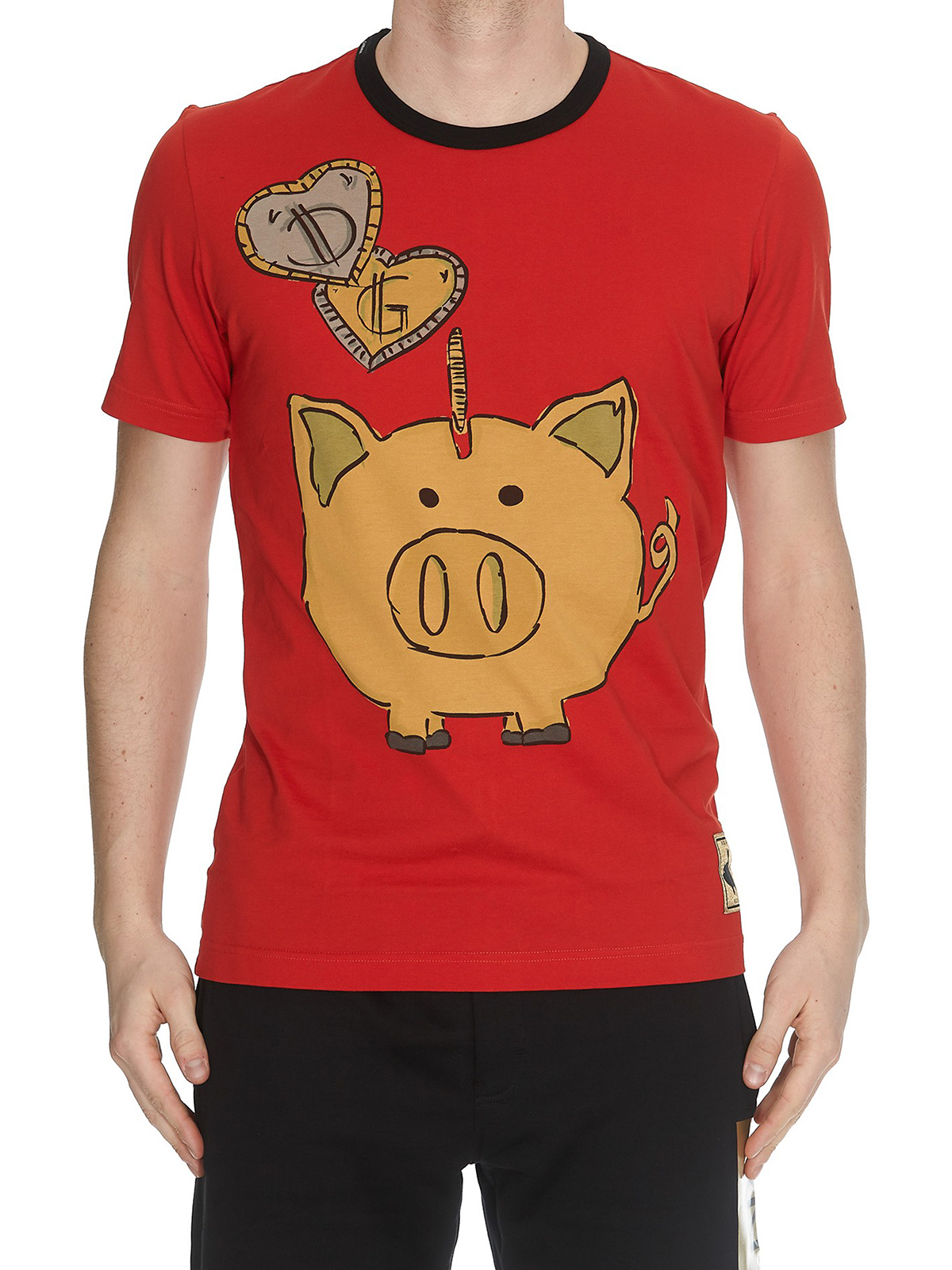 T-shirts Dolce & Gabbana - Red cotton printed T-shirt - G8IA8THH7EZHSW54