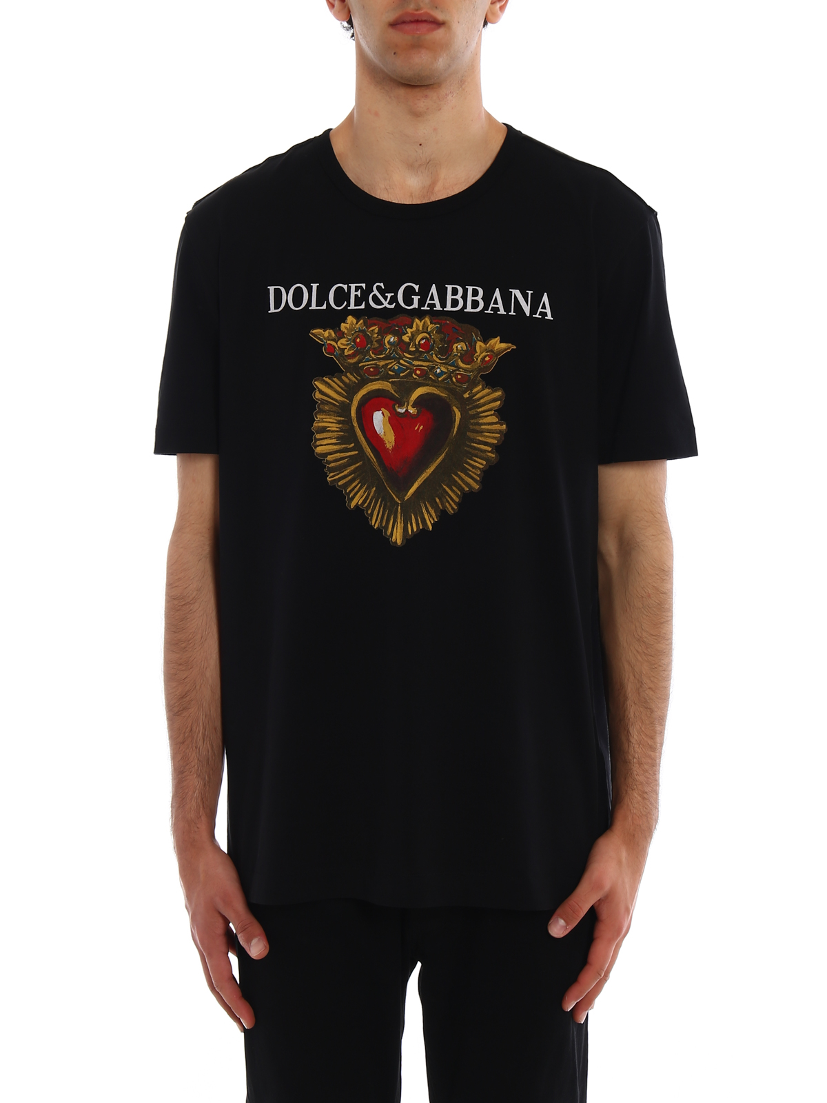 Eve At risk once T-shirts Dolce & Gabbana - Sacred heart print T-shirt - G8IG9TFH7OSHNN84