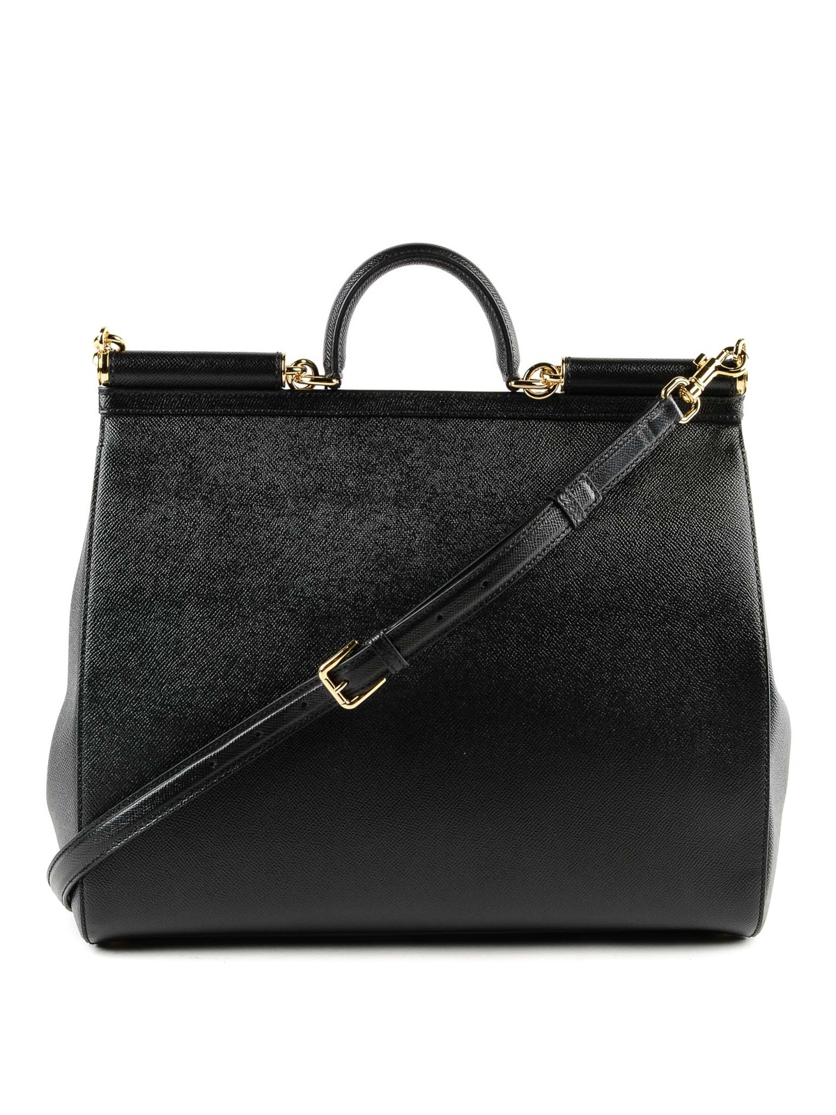 Totes bags Dolce & Gabbana - Black Sicily leather handbag ...