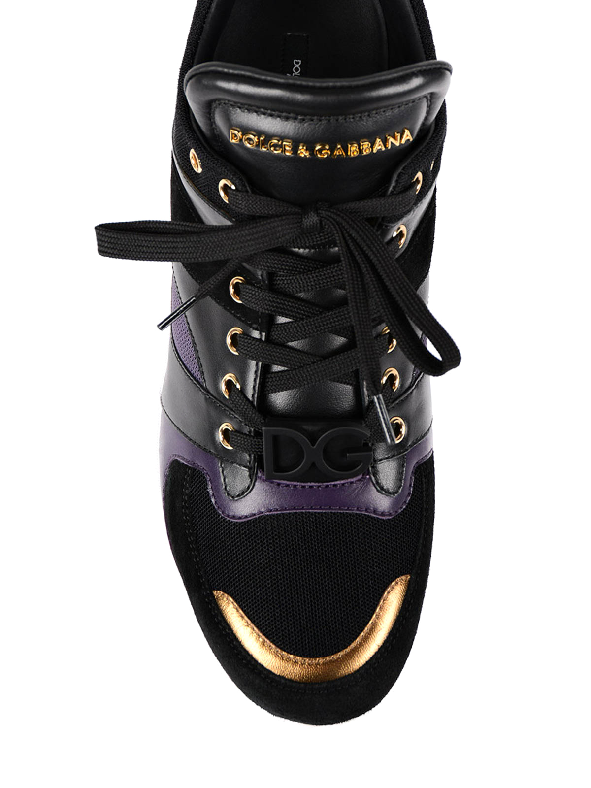 Trainers Dolce & Gabbana - Leather and suede running shoes -  CS1499AM0368B956