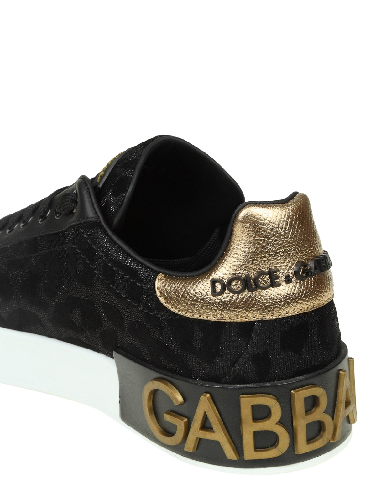 dolce and gabbana gold trainers
