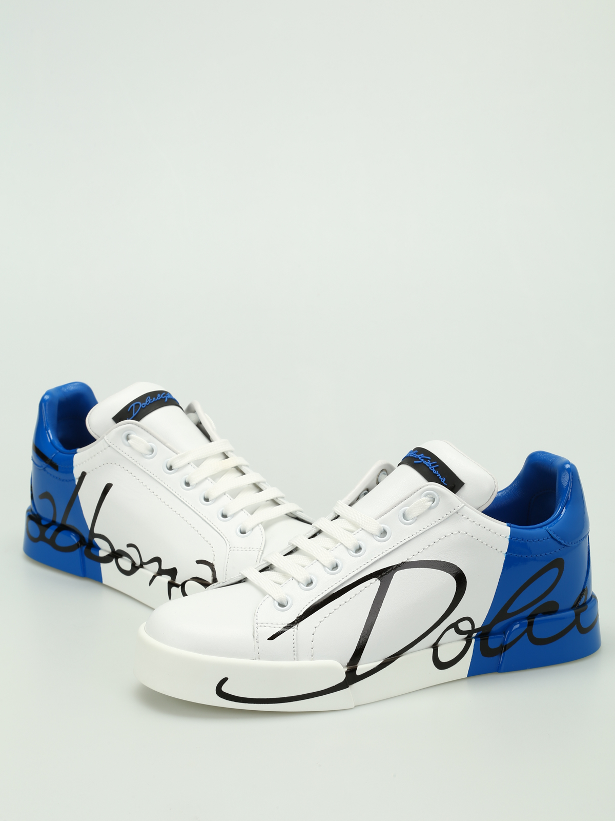 dolce and gabbana blue trainers