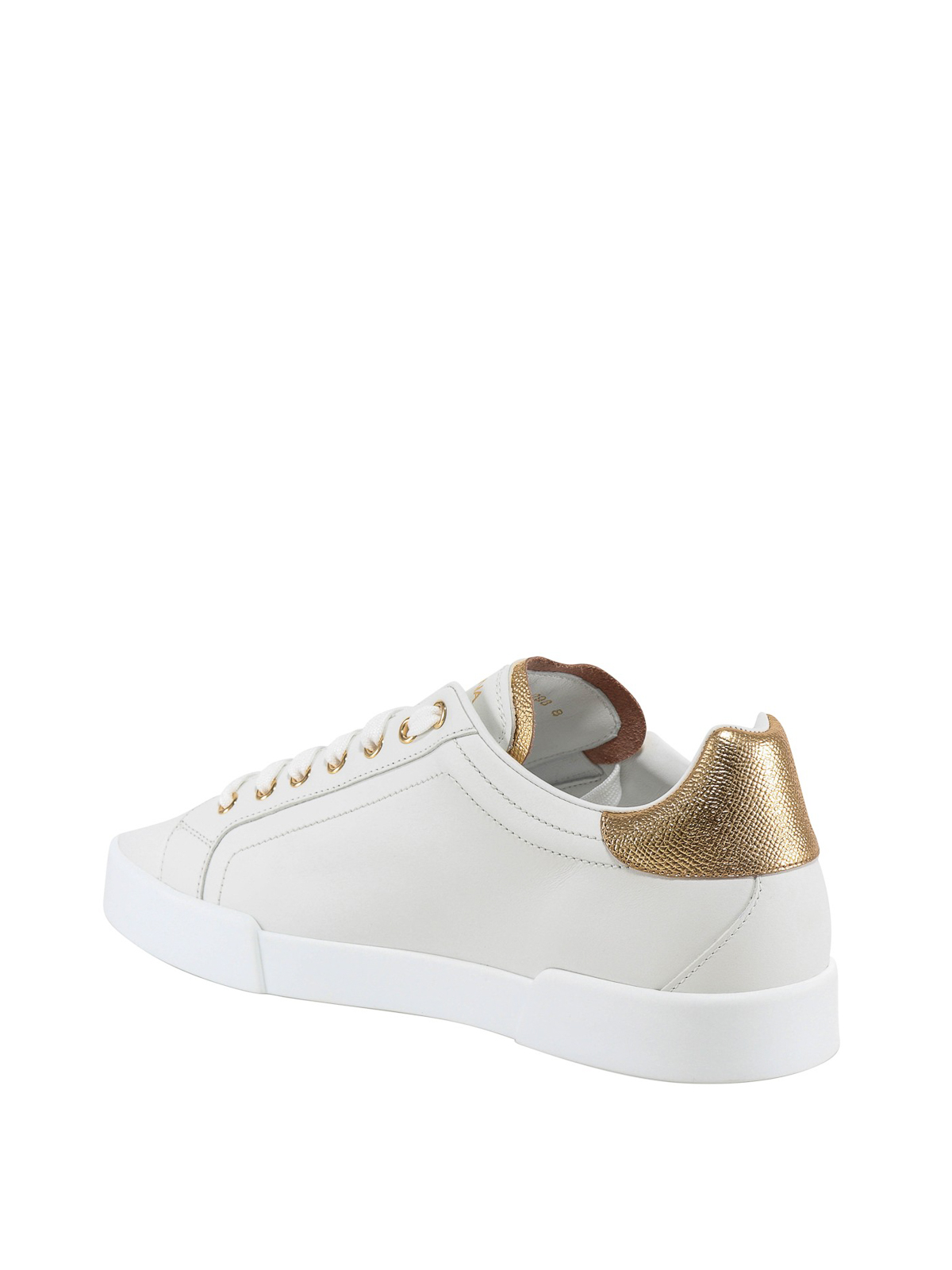 Trainers Dolce & Gabbana - Portofino white and gold sneakers ...