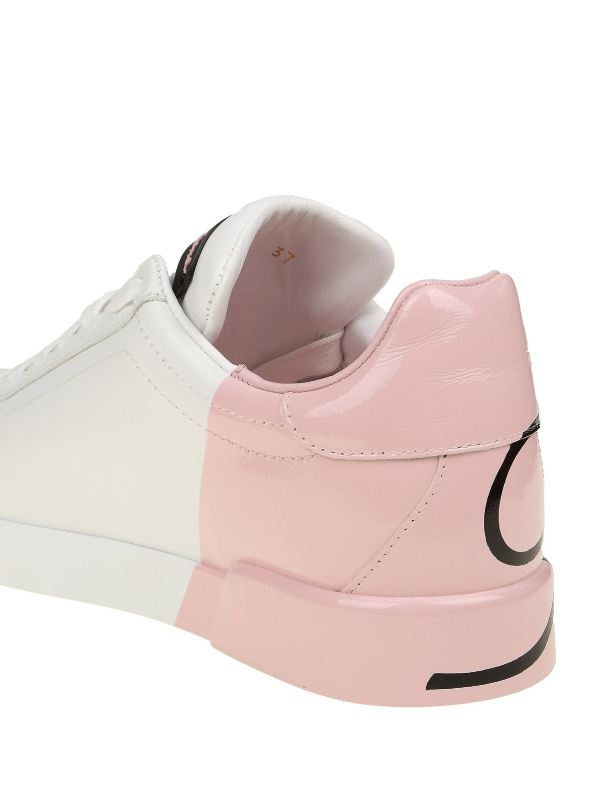 dolce and gabbana pink and white trainers