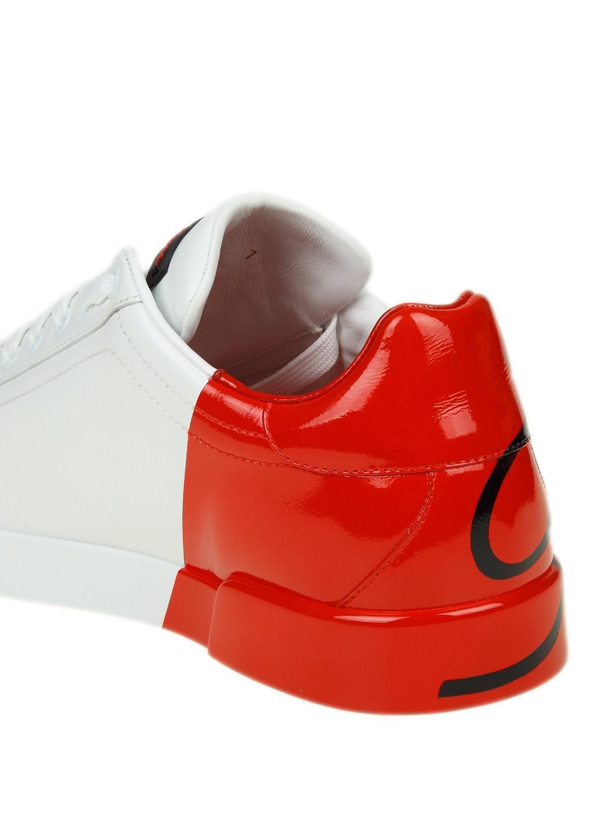 Trainers Dolce & Gabbana - Portofino white and red leather sneakers -  CS1600AI053HR821