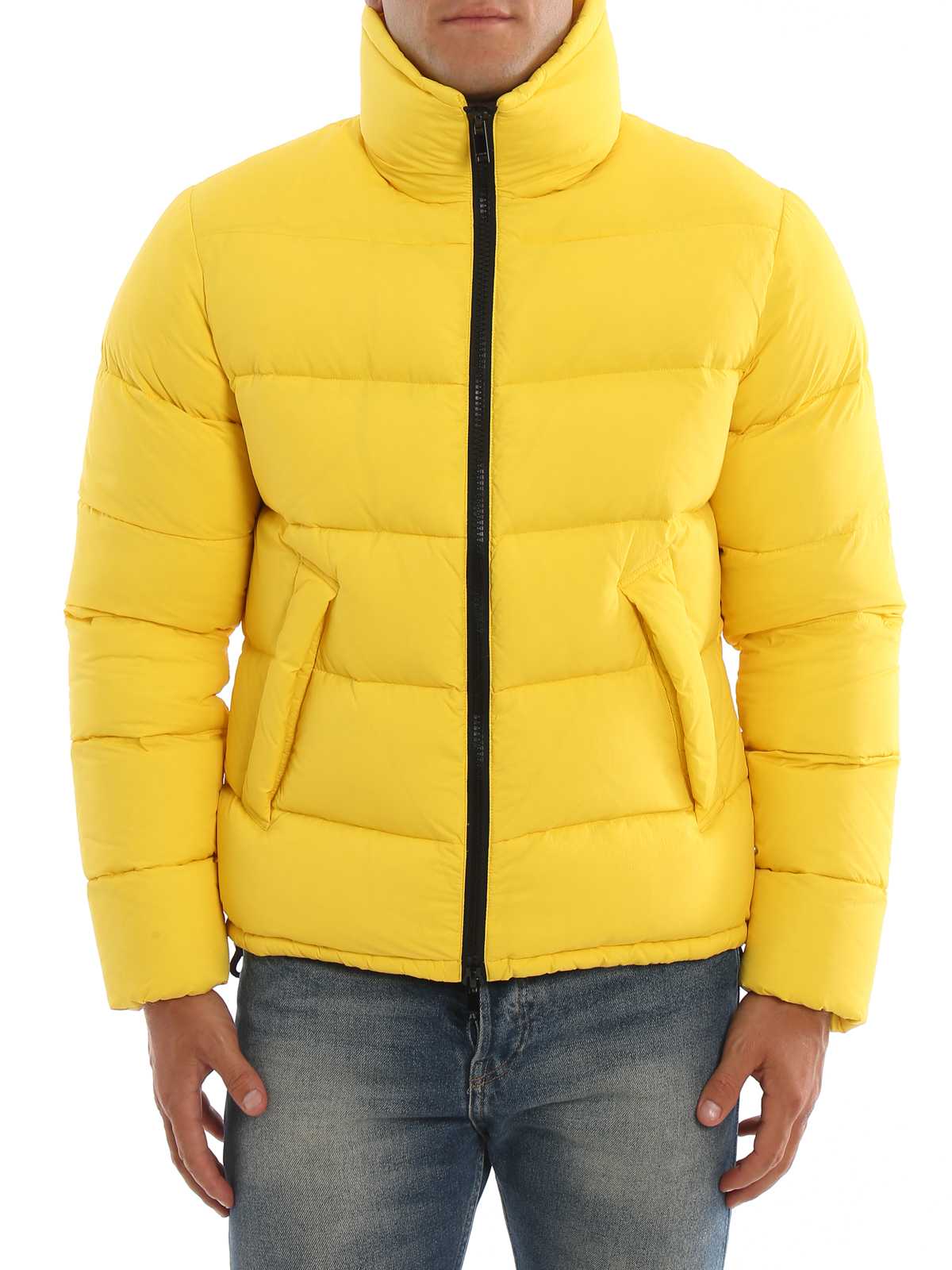 Dondup - Matte yellow puffer jacket 