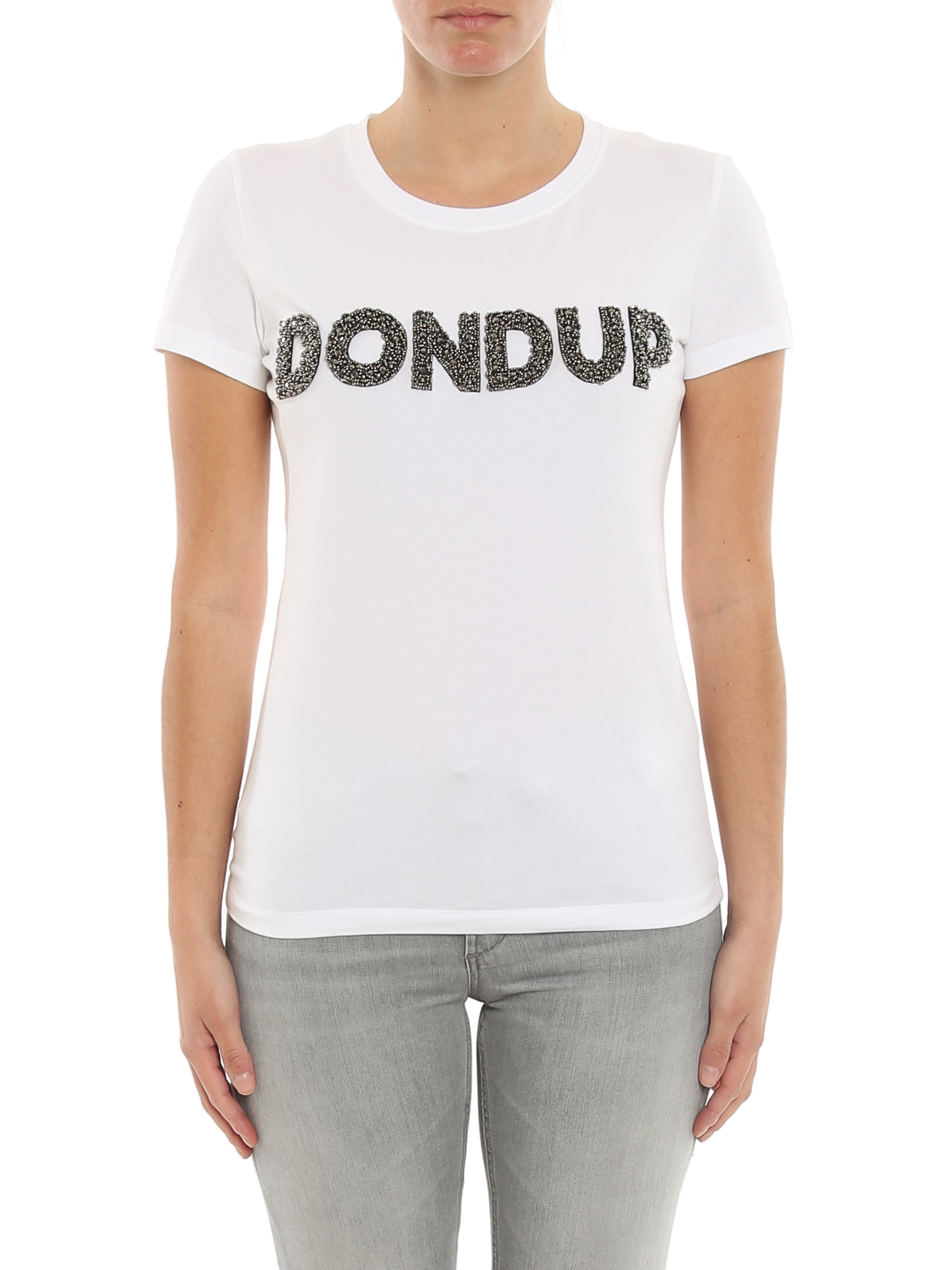 Fascineren Specifiek lassen T-shirts Dondup - Beaded T-shirt - S007JS0241DBI4000