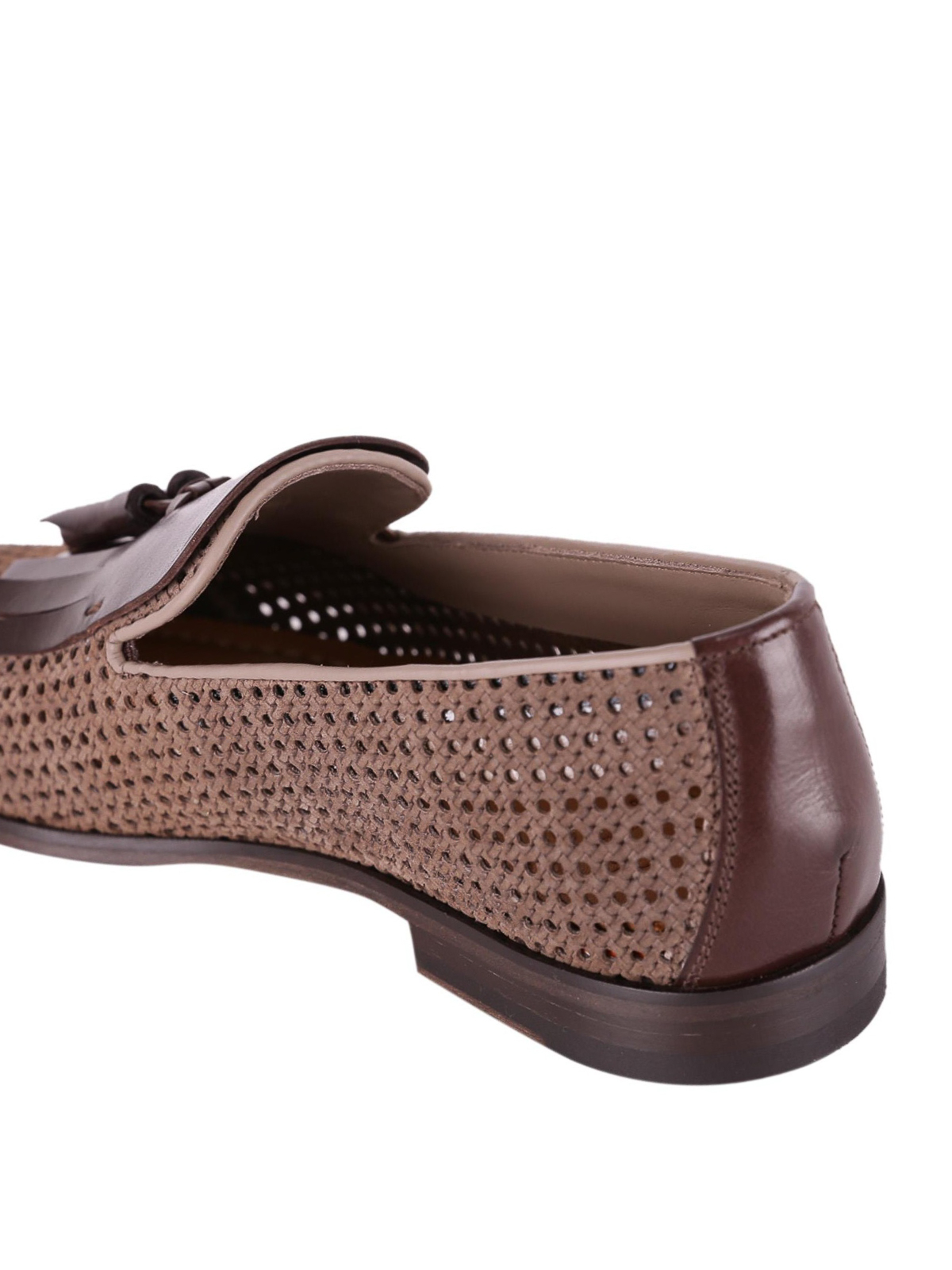 Perforated leather loafers - Loafers 