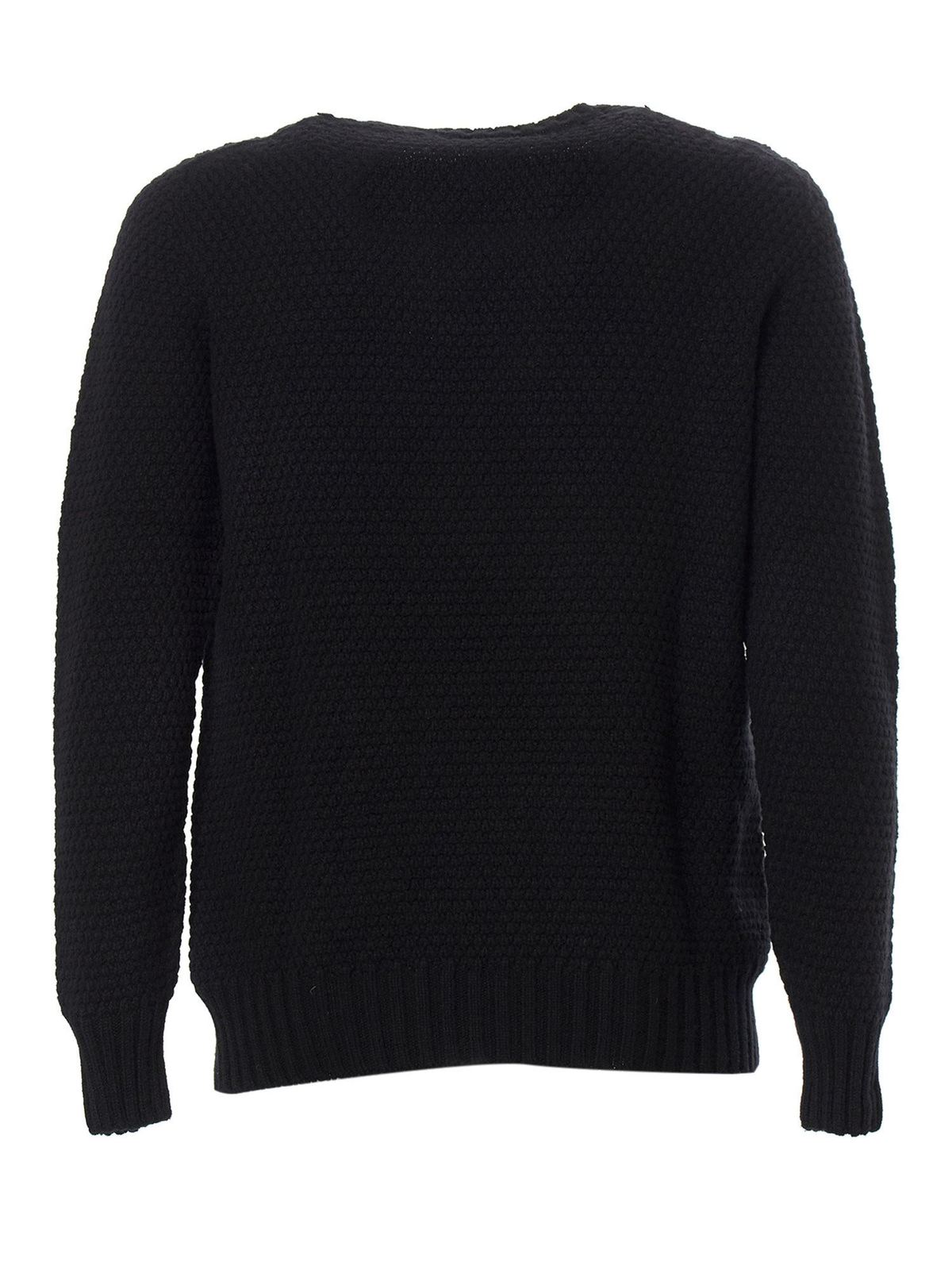 Crew necks Drumohr - Cable-knit wool crewneck jumper - D4W123690