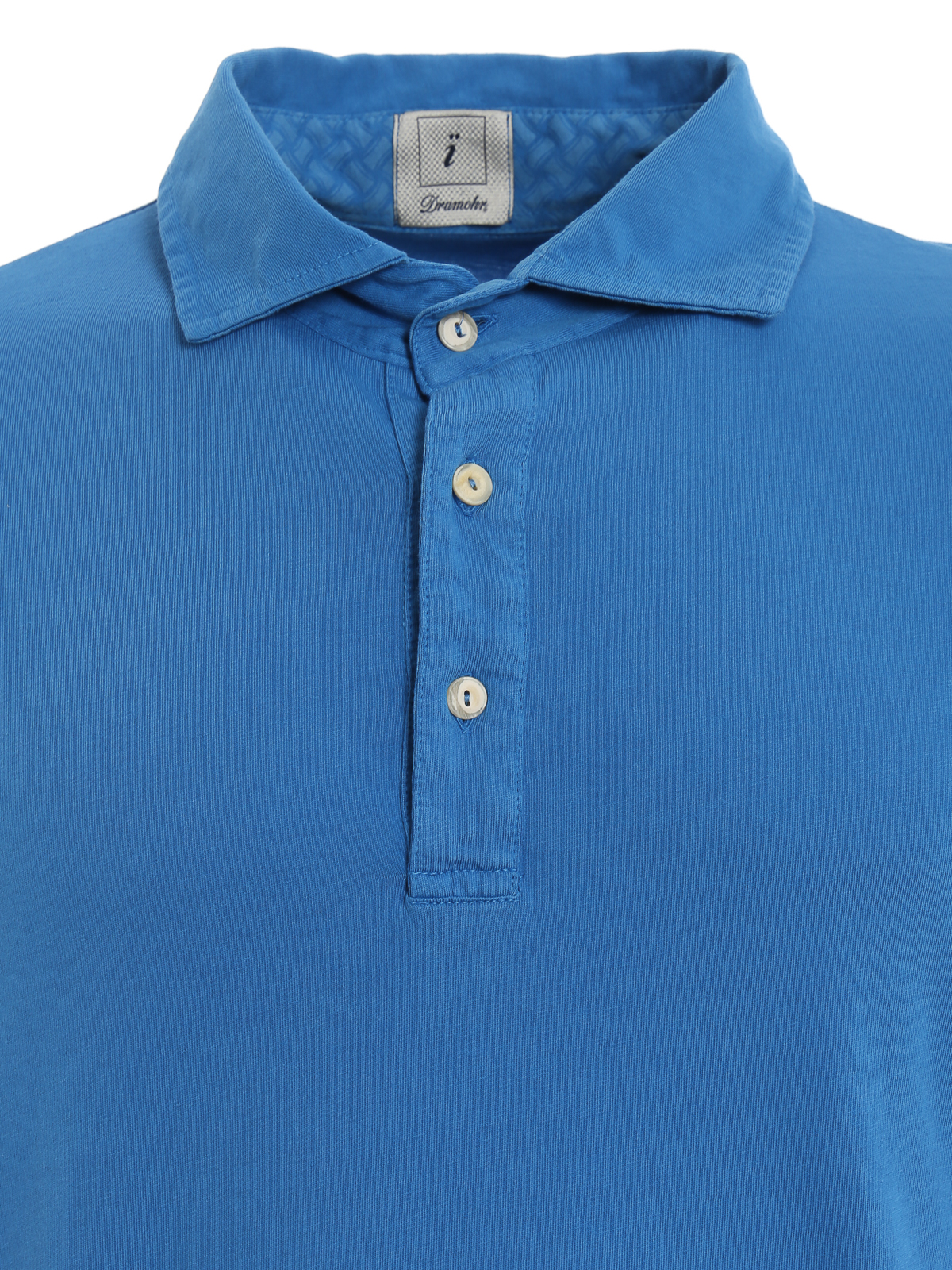 Polo shirts Drumohr - Short sleeve royal blue jersey polo shirt ...