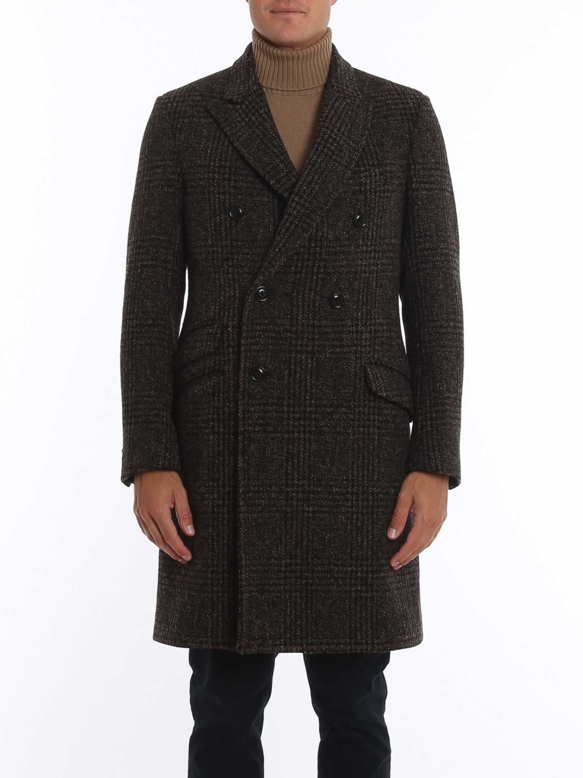 Short coats Drumohr - Prince of Wales ulster coat - DC474364C06