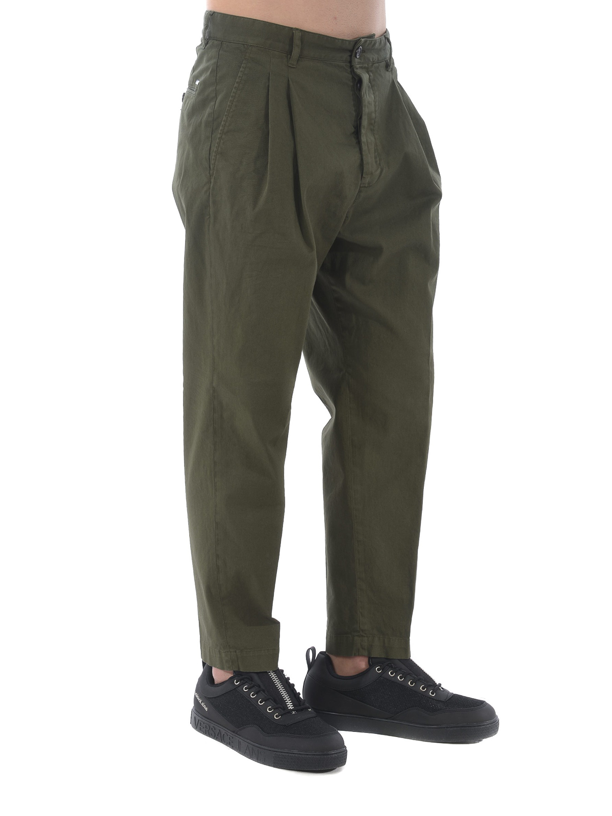 pleated front trousers
