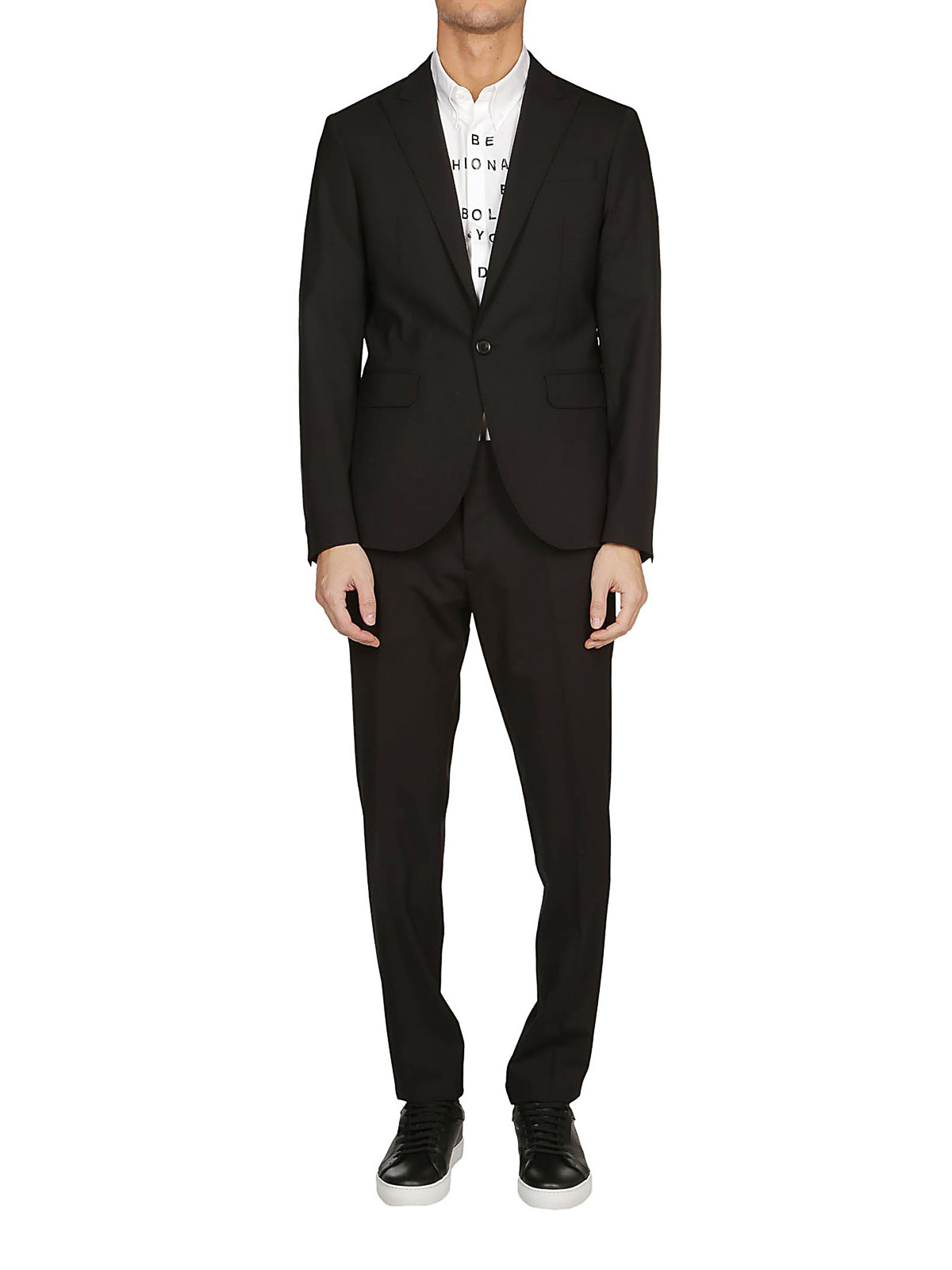 Formal suits Dsquared2 - Exposed stitching worsted wool suit ...
