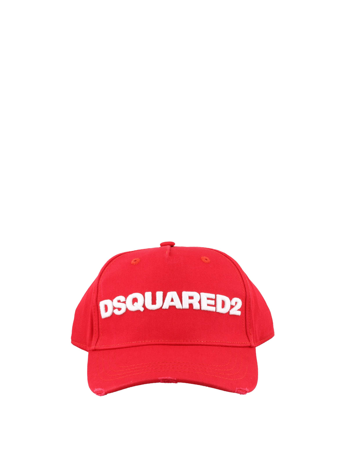 Hats & caps Dsquared2 - Red baseball cap with logo embroidery ...