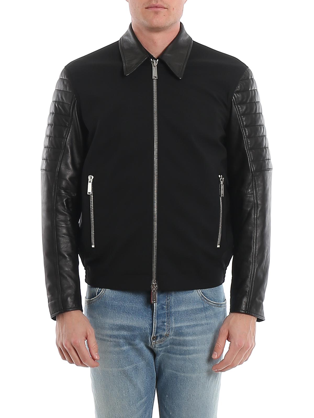 dsquared2 jacket leather sleeves