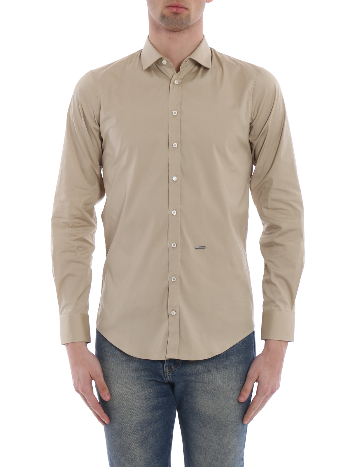 Dsquared2 Beige Cotton Classic Shirt Shirts S74dm0074s