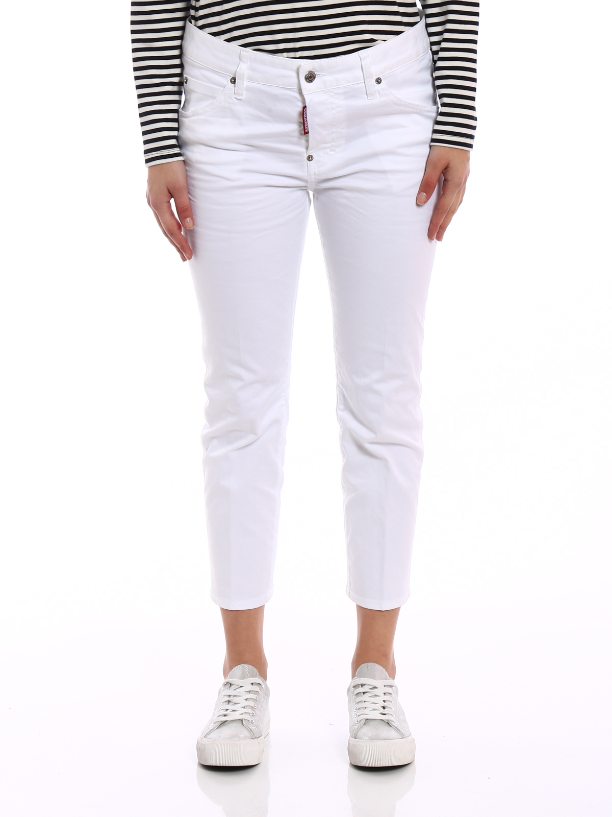 Womens Jeans DSquared² Jeans DSquared² Cool Girl White Denim Jeans Save 76% 