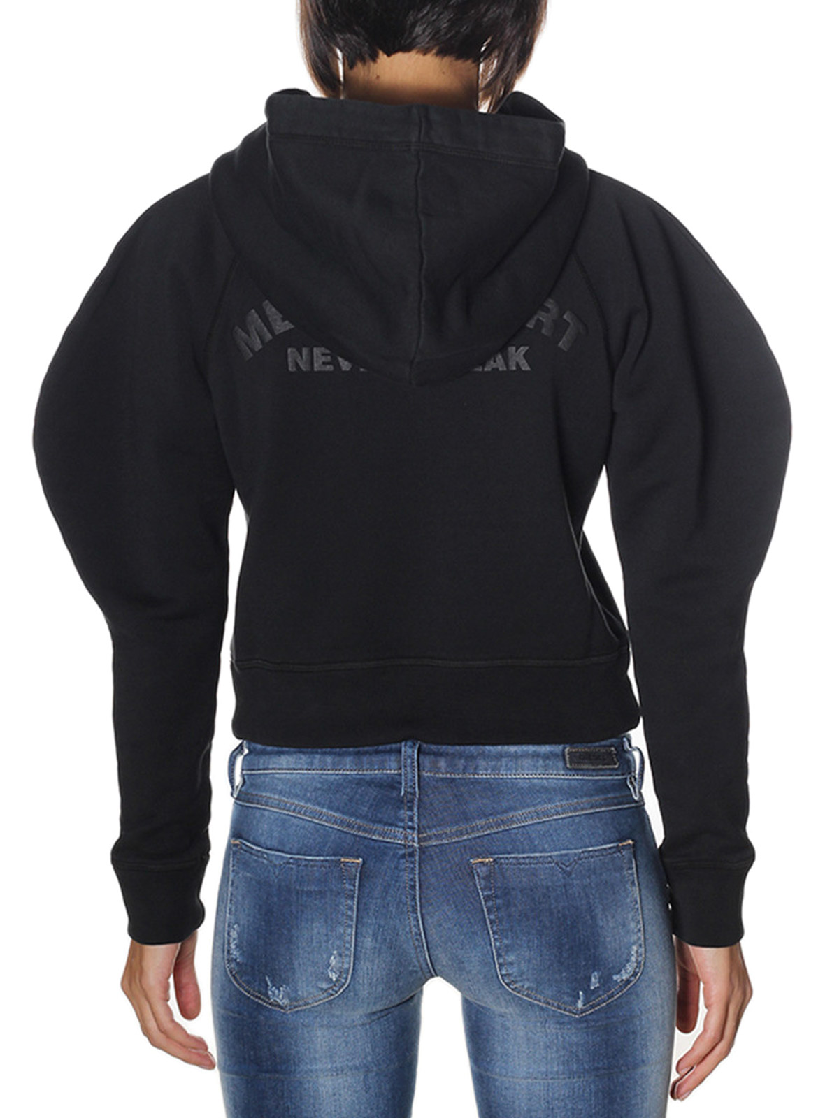 puff shoulder hoodie