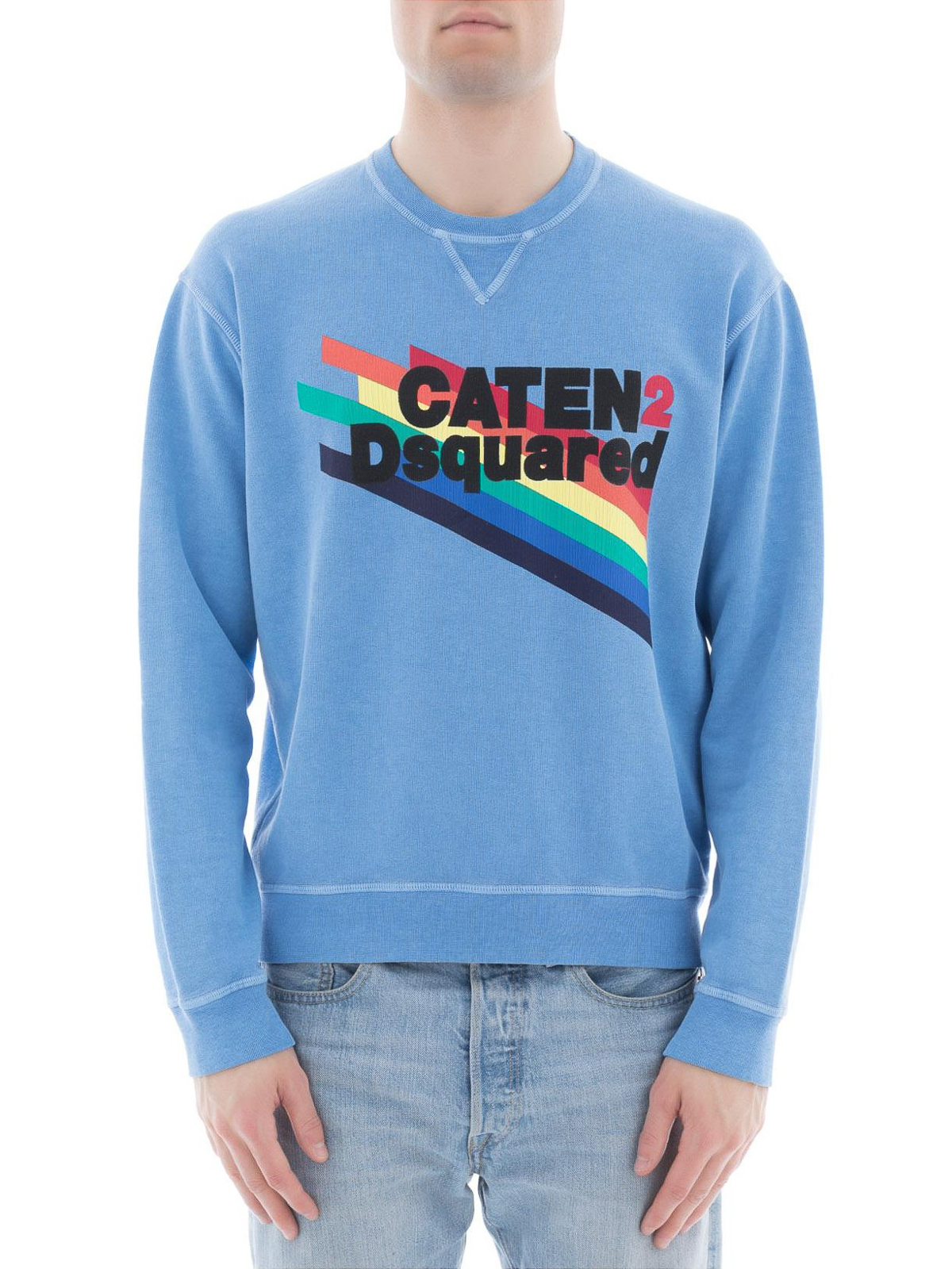 Rainbow logo light blue sweatshirt 