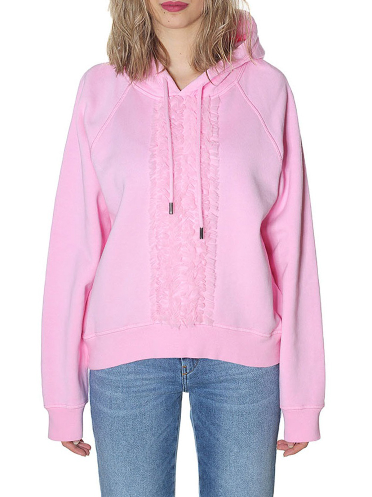 Ruffled Cotton Jersey Sweatshirt