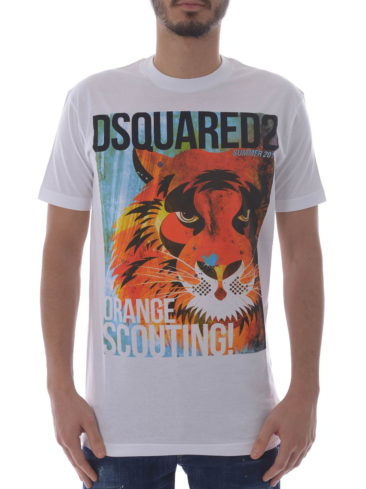 T-shirts Dsquared2 - D2 Tiger cotton T-shirt - S71GD0625S22427100