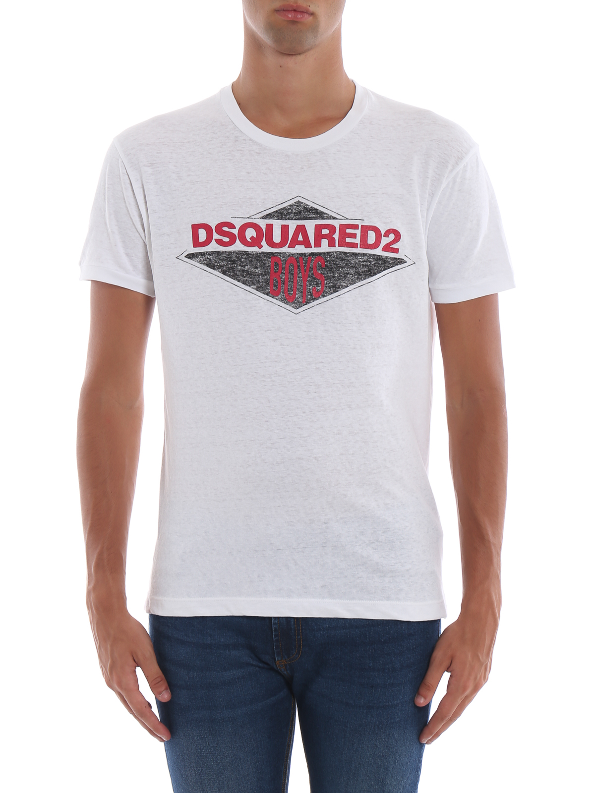 Dsquared2 Boys print white T-shirt 