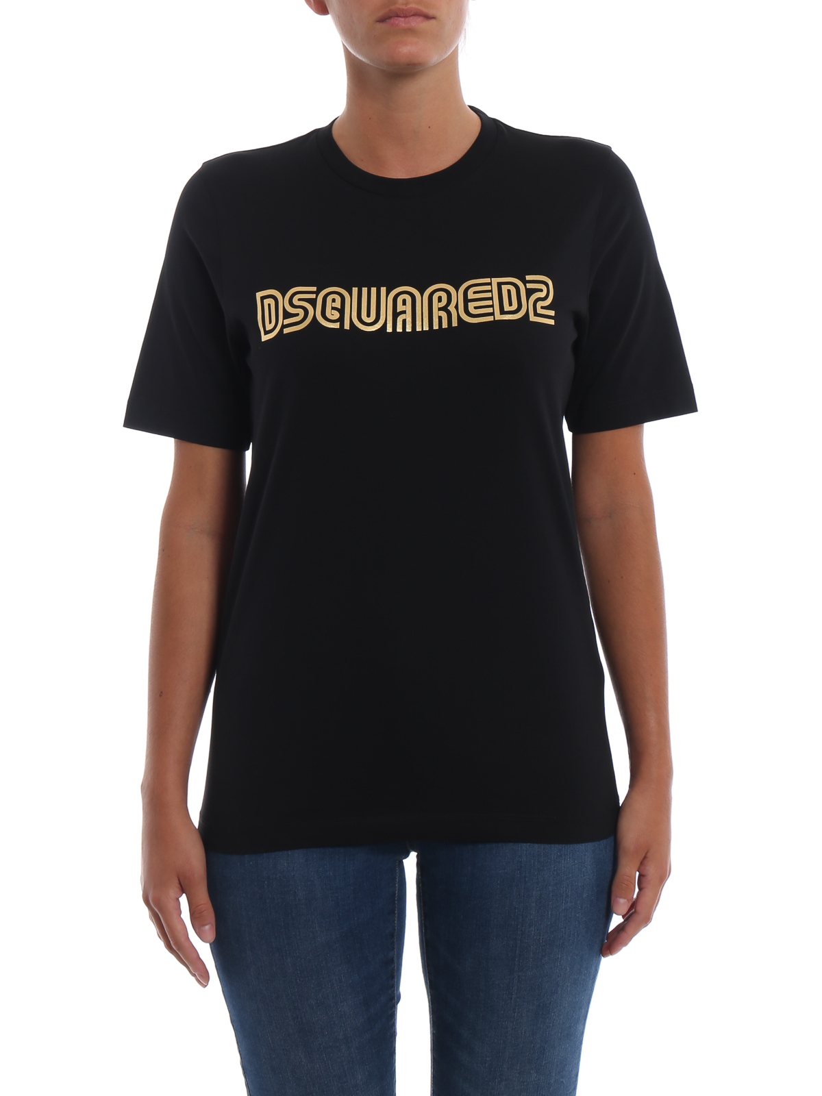black and gold dsquared t shirt