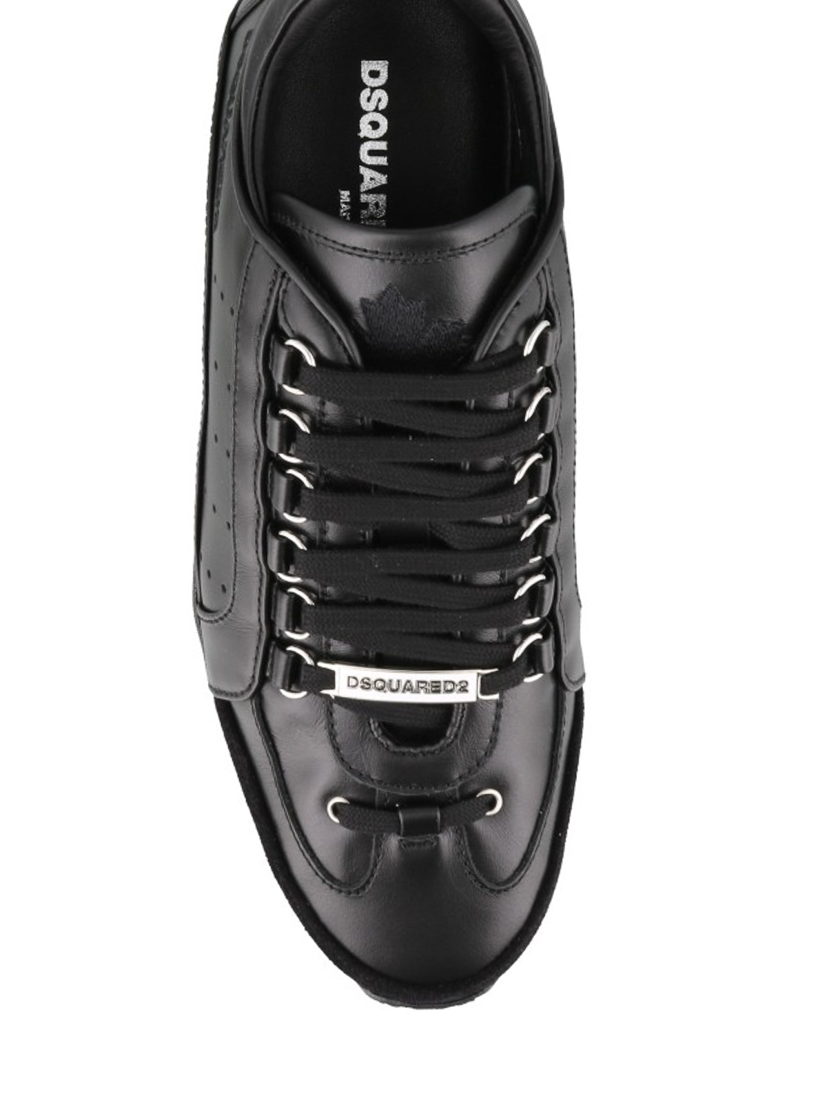 black mid top trainers