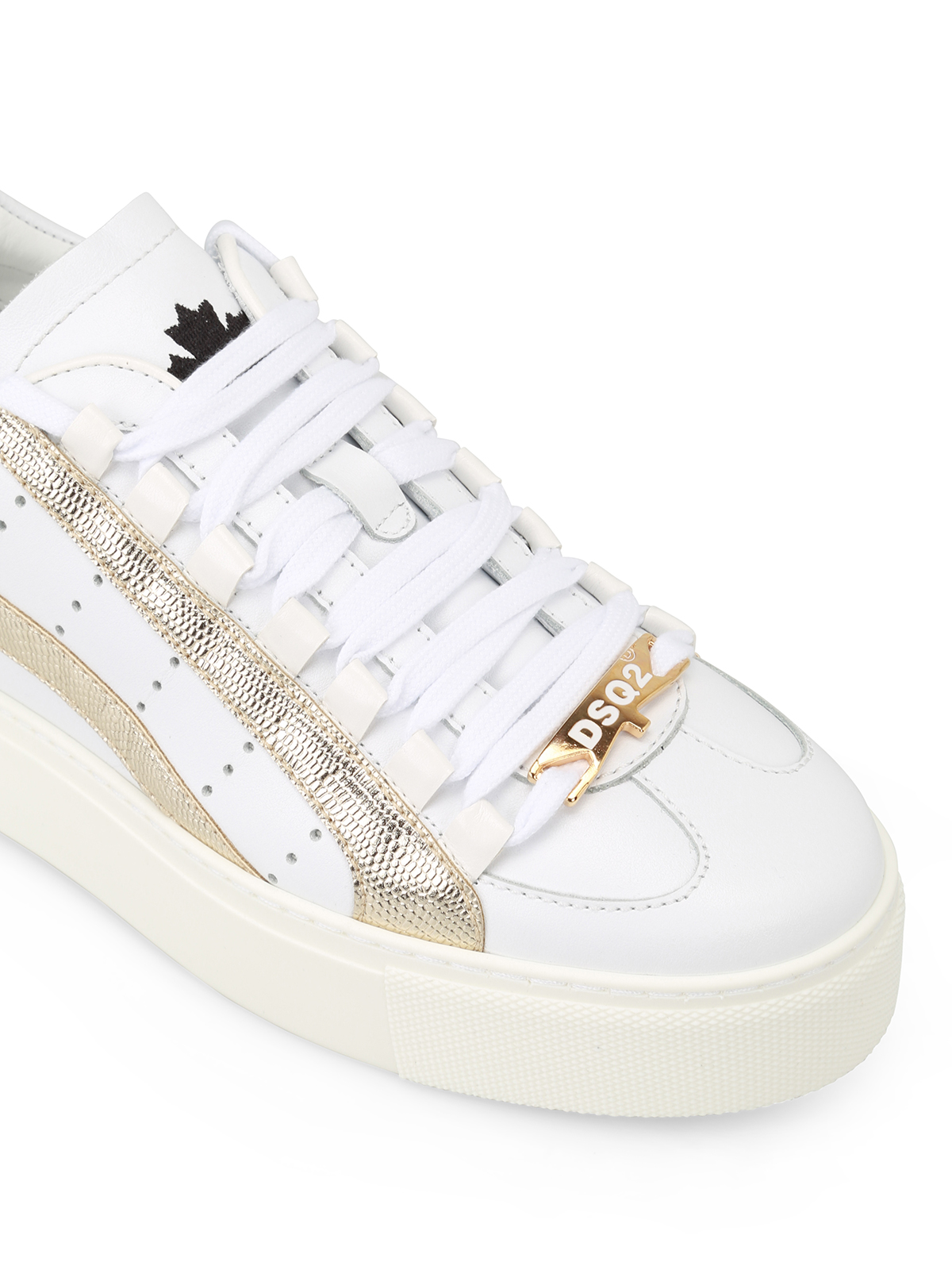 Trainers Dsquared2 - white and gold sneakers - SNW000310650001M517