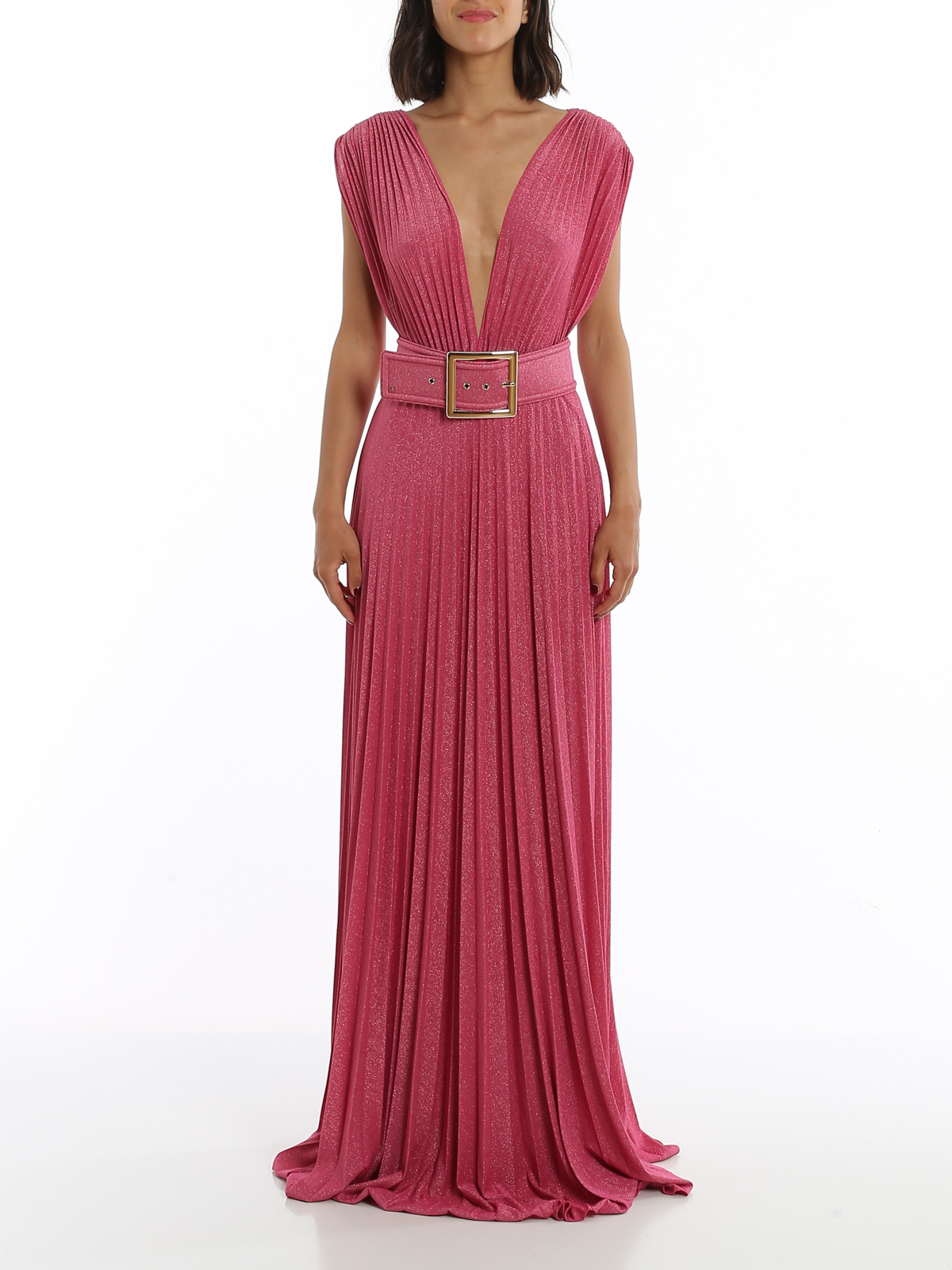 Evening dresses Elisabetta Franchi - Laminated jersey maxi dress