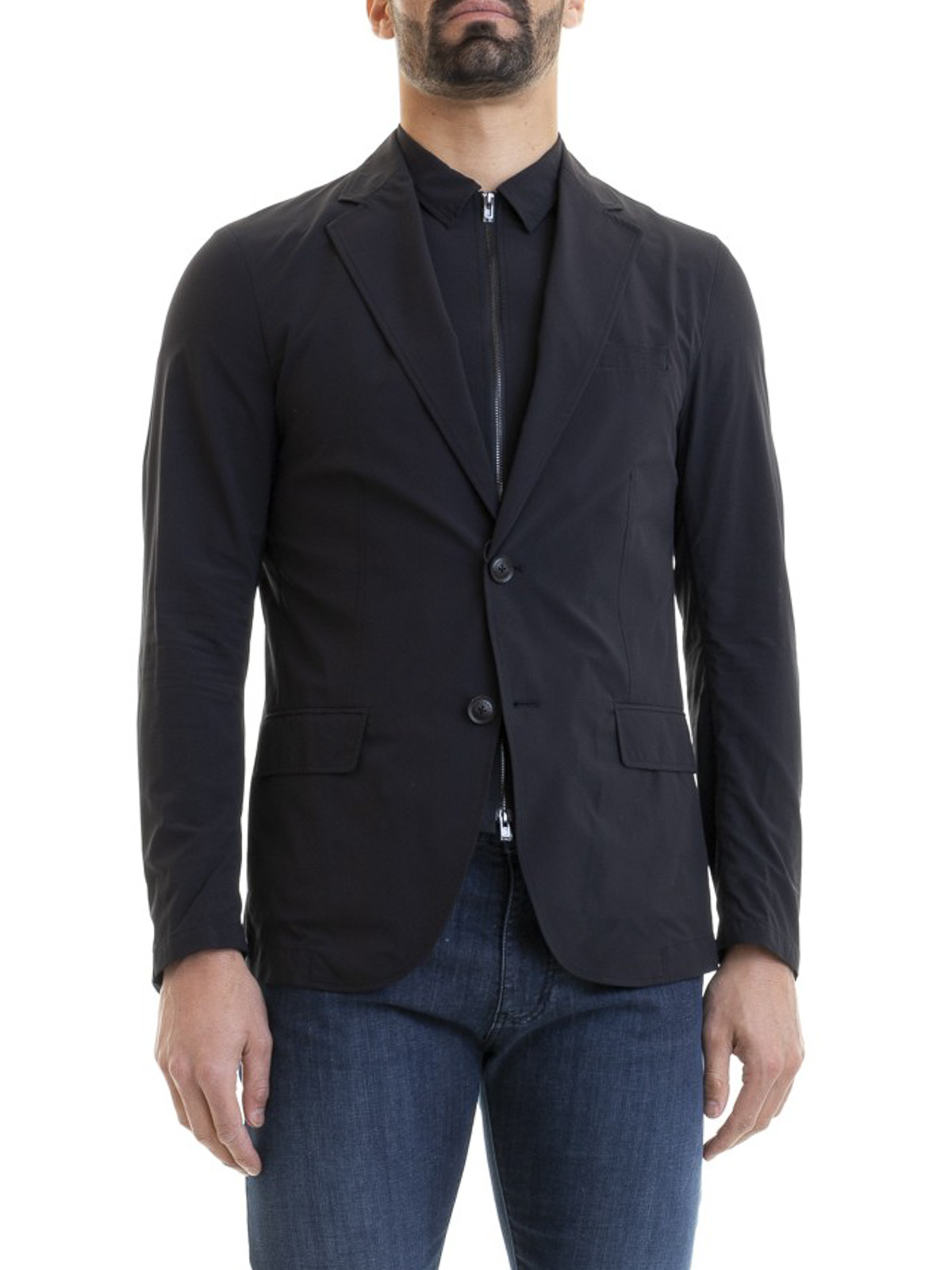 Blazers Emporio Armani - Dark blue nylon blazer jacket - 3G1GL01NHLZ0920