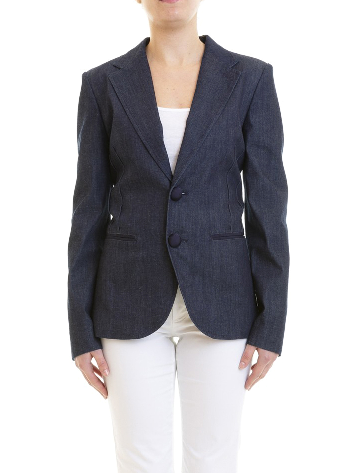 dark denim blazer
