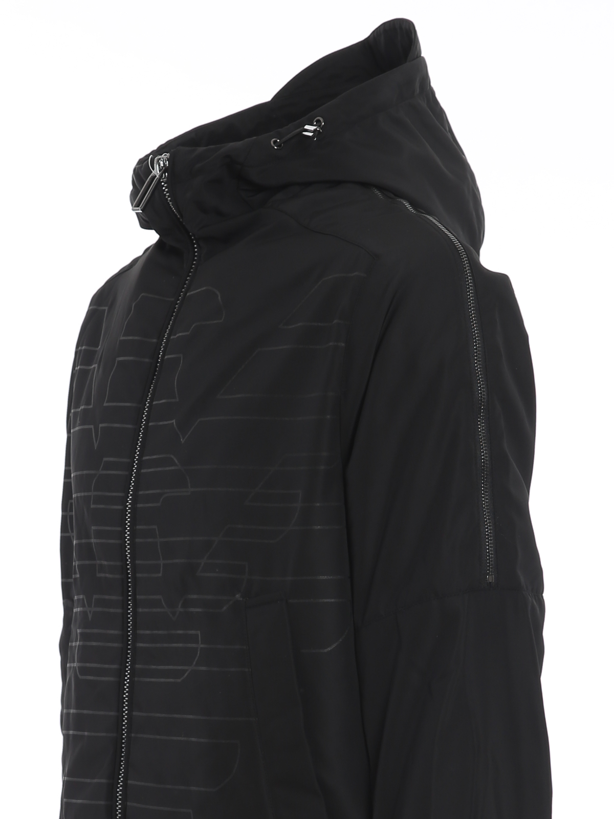 armani logo print jacket